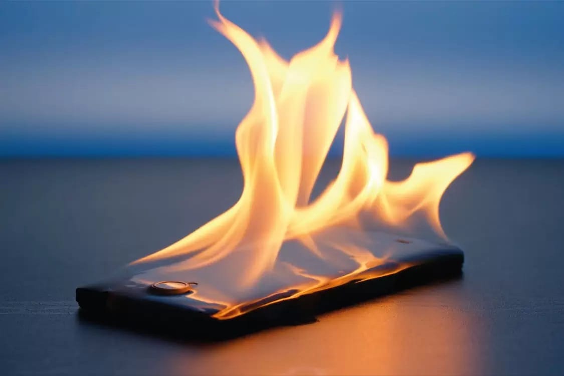 Lithium battery charging warning
