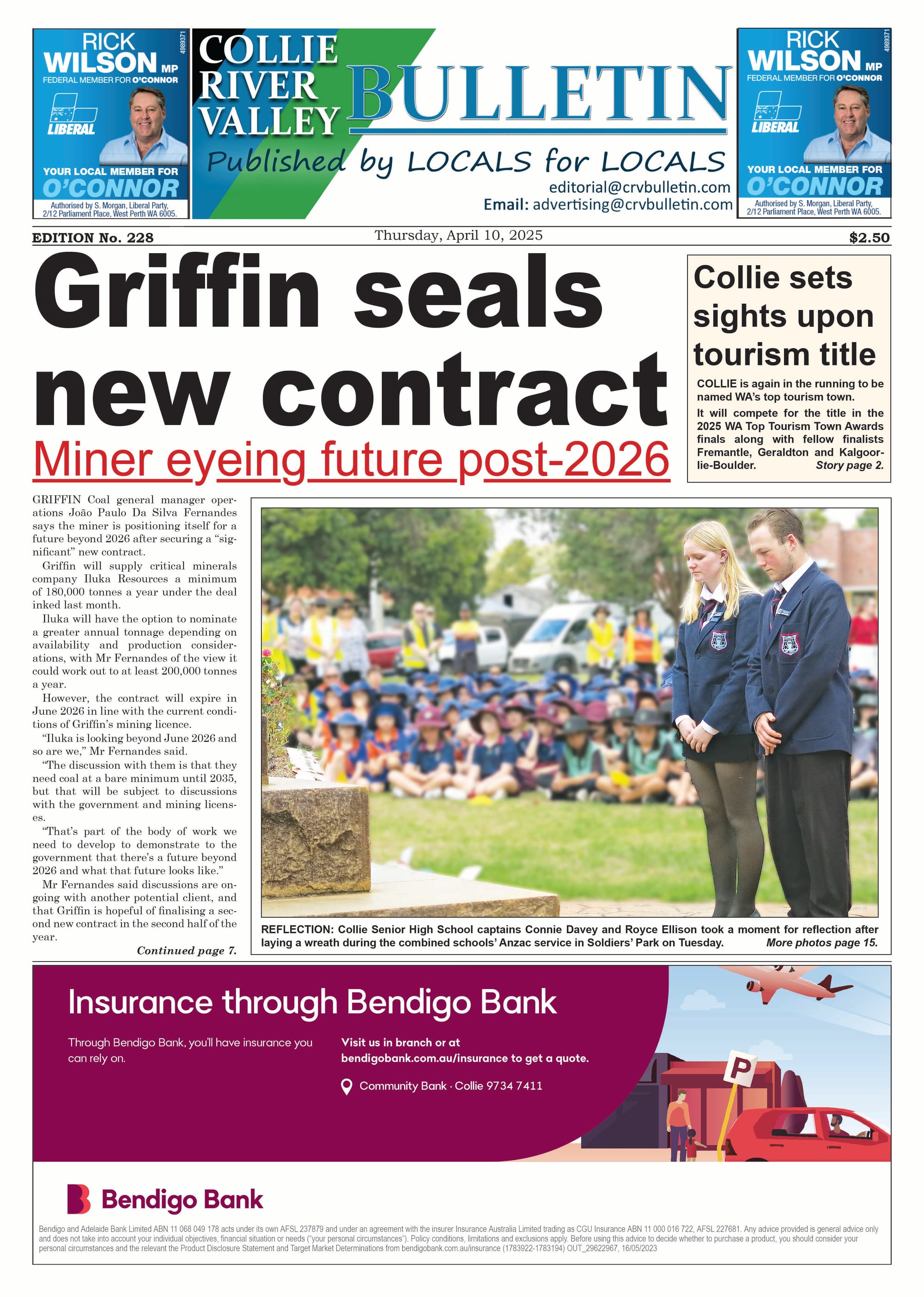 Collie River Valley Bulletin, April 10, 2025