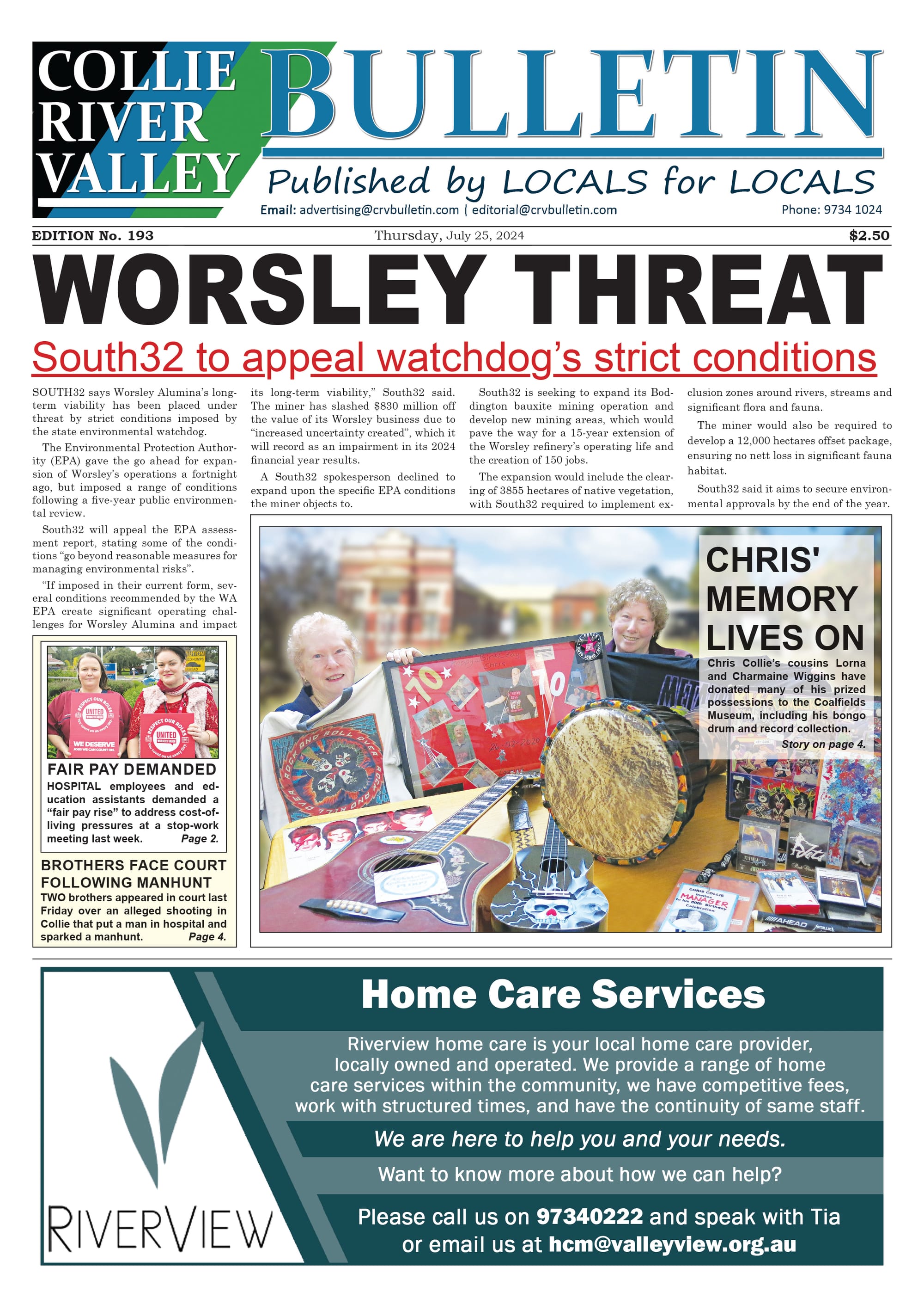 Collie River Valley Bulletin, July 25, 2024