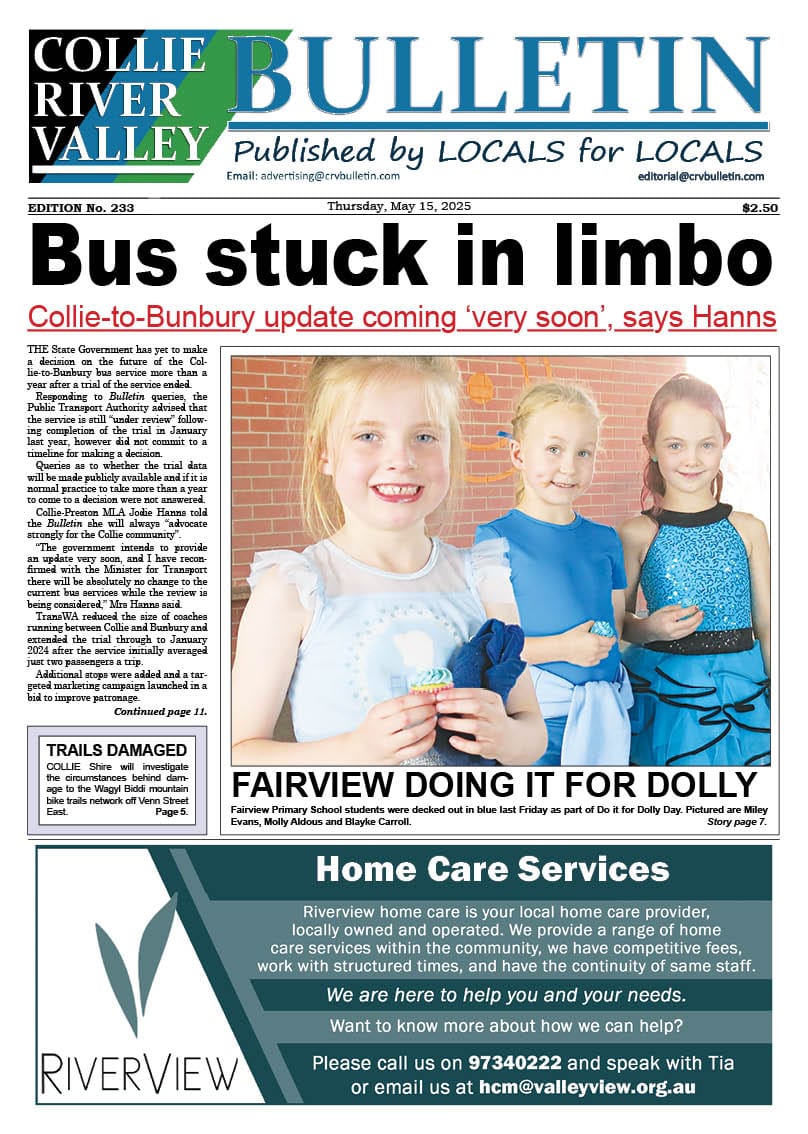 Collie River Valley Bulletin, May 15, 2025