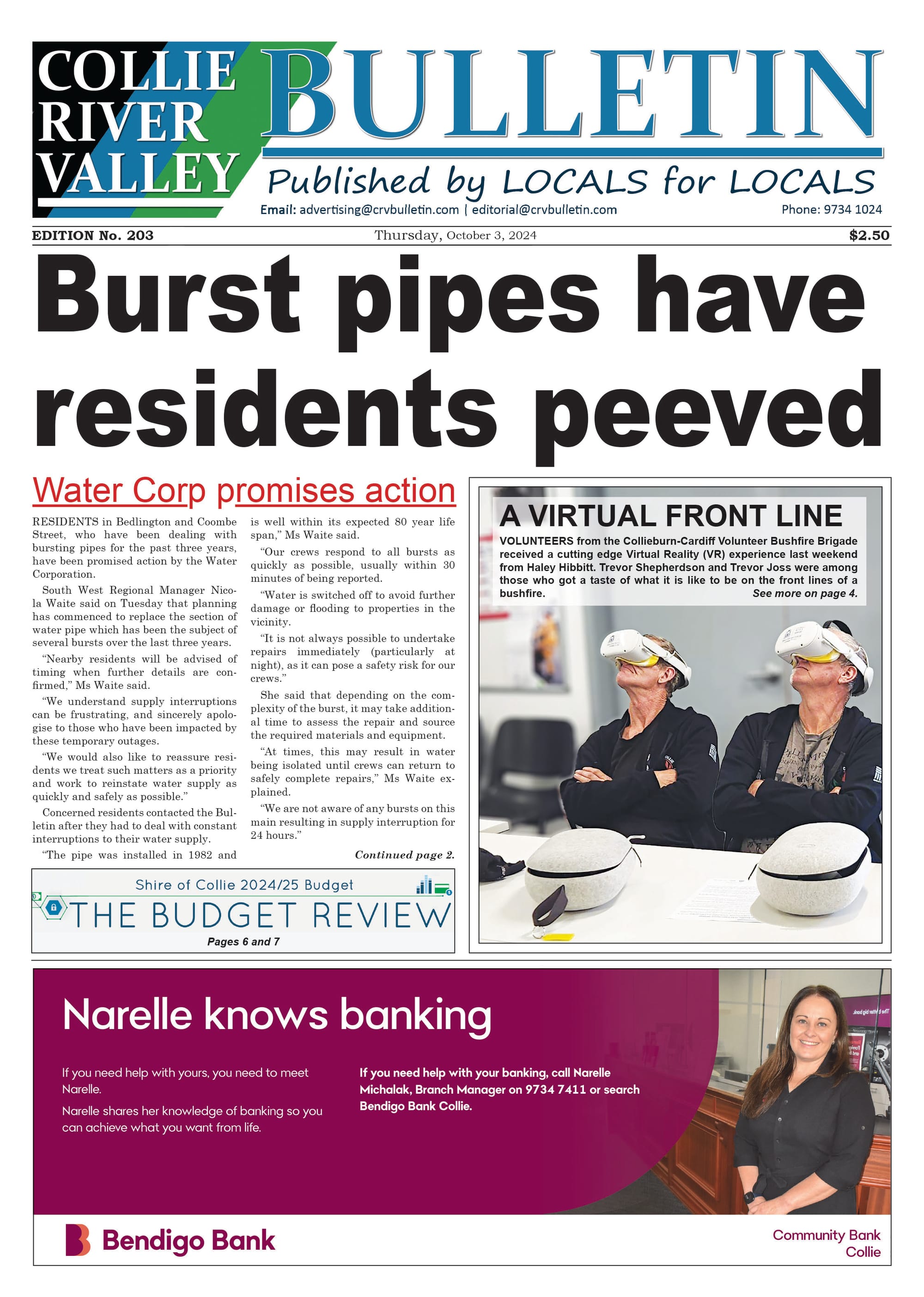 Collie River Valley Bulletin, October 3, 2024