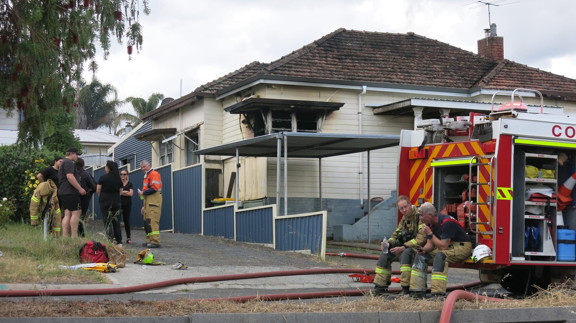 Fire crews battle Wallsend house fire