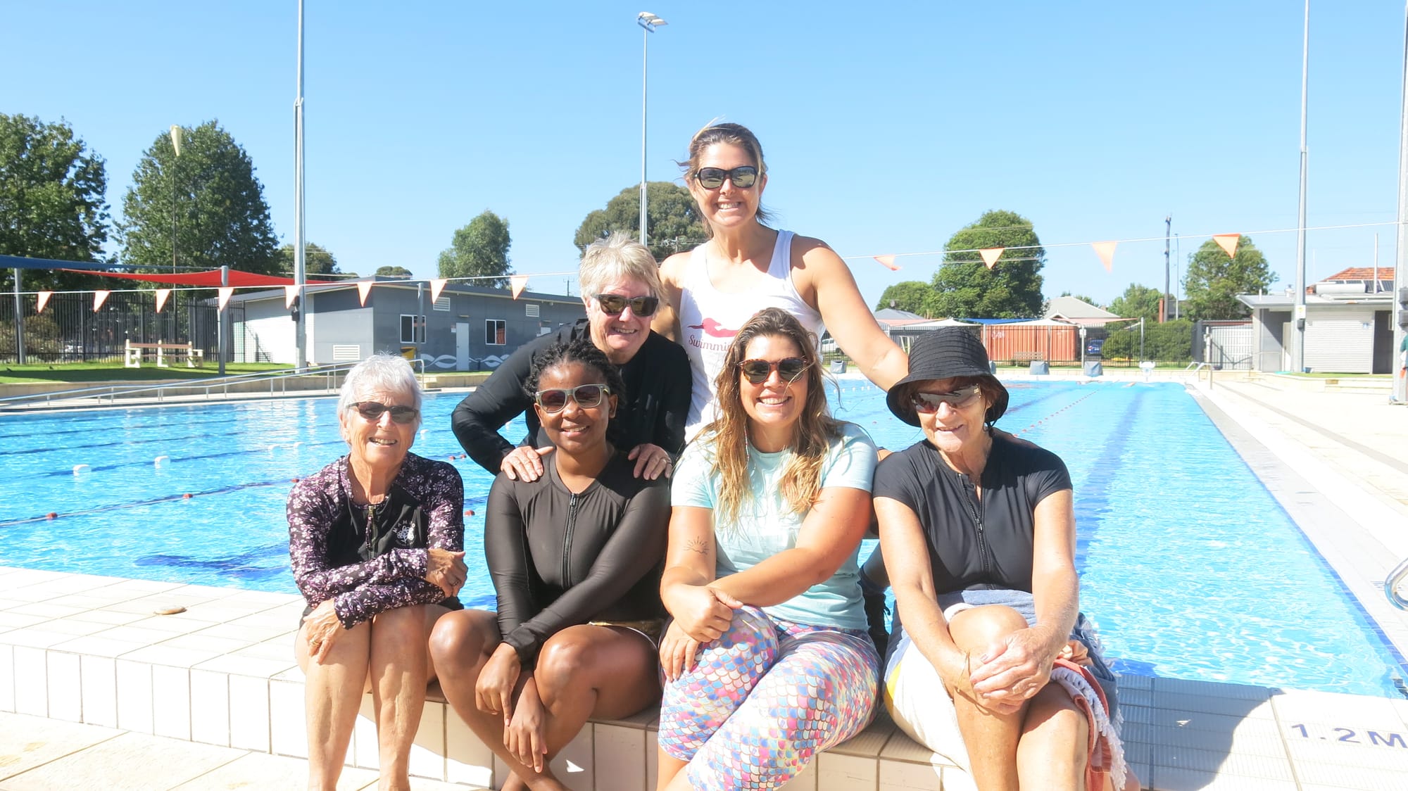 Swimming and socialising