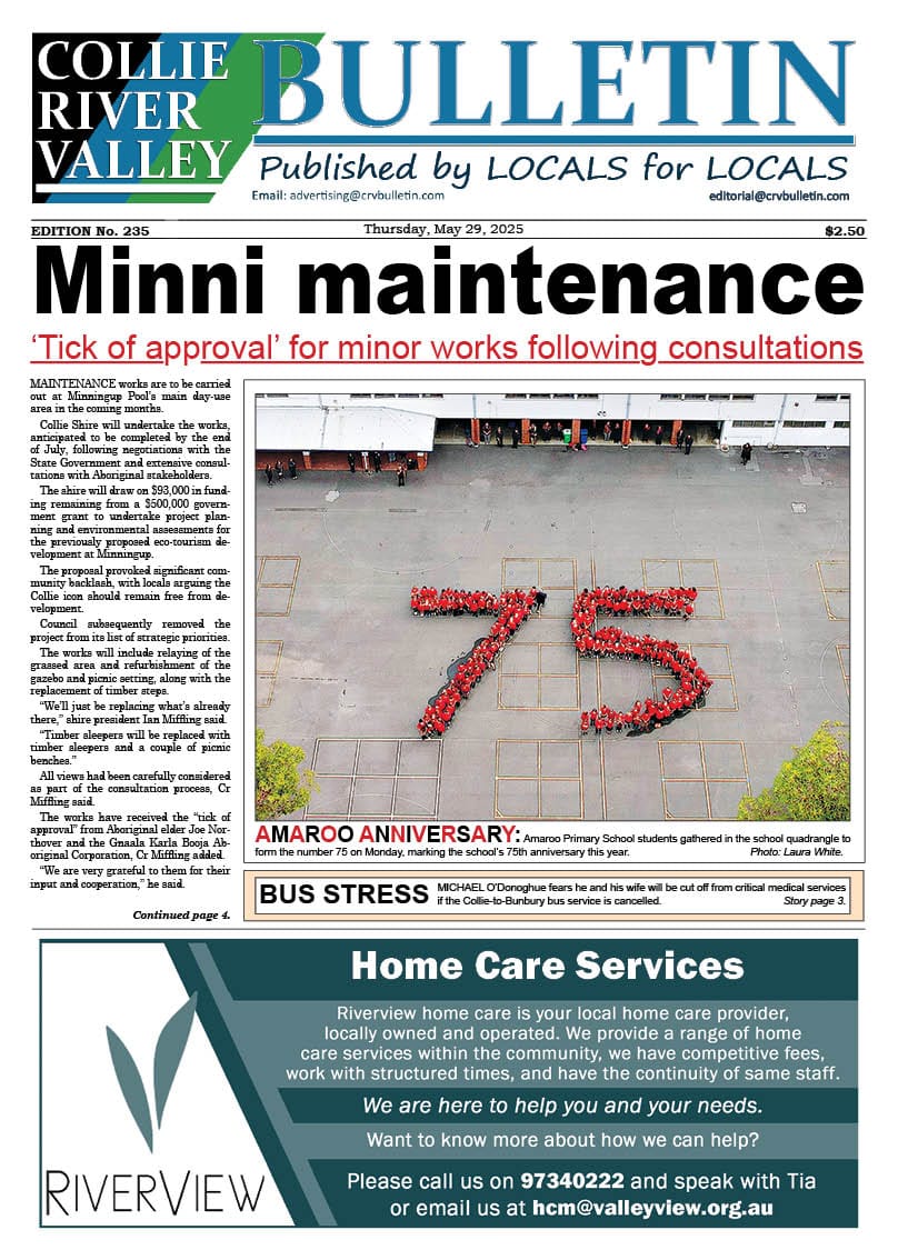 Collie River Valley Bulletin, May 29, 2025