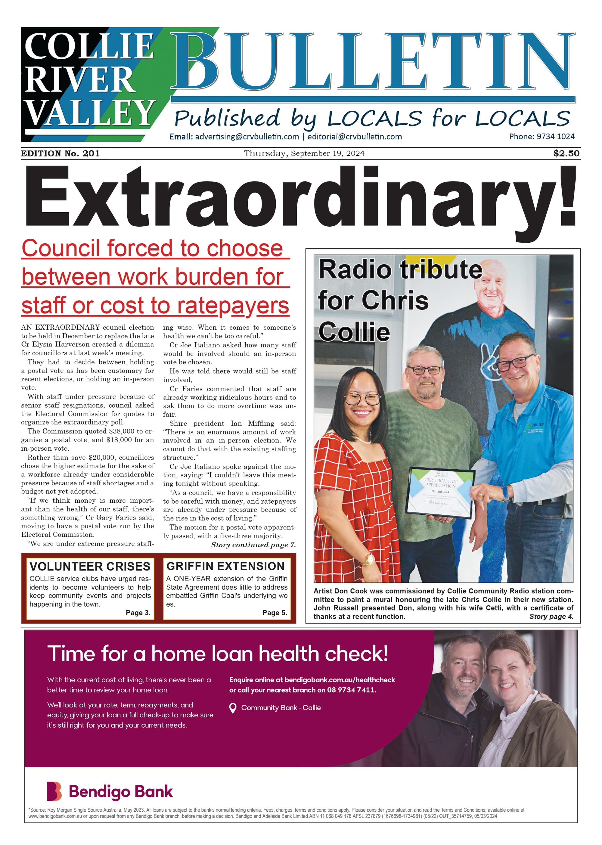 Collie River Valley Bulletin, September 19, 2024