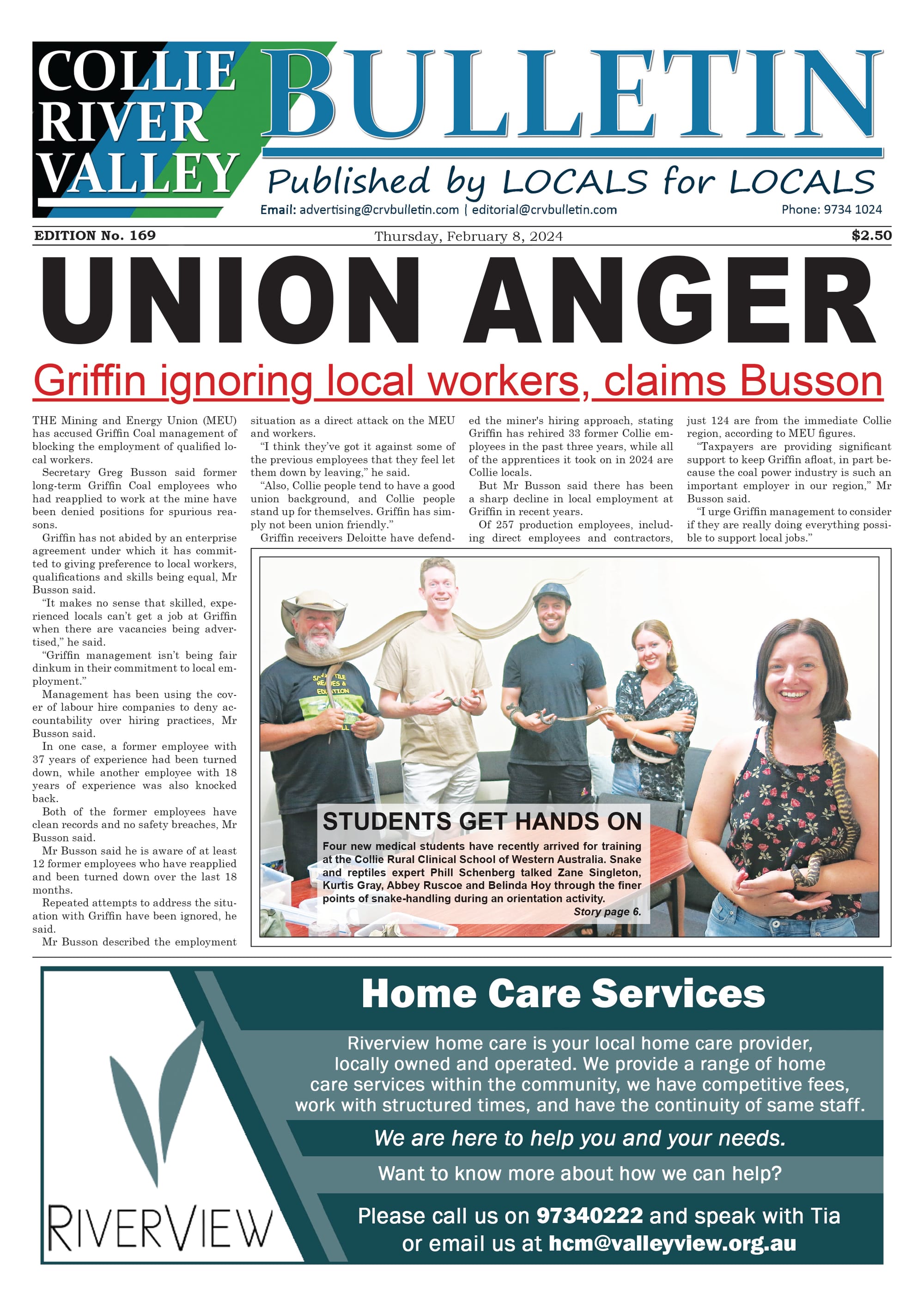 Collie River Valley Bulletin, February 8, 2024