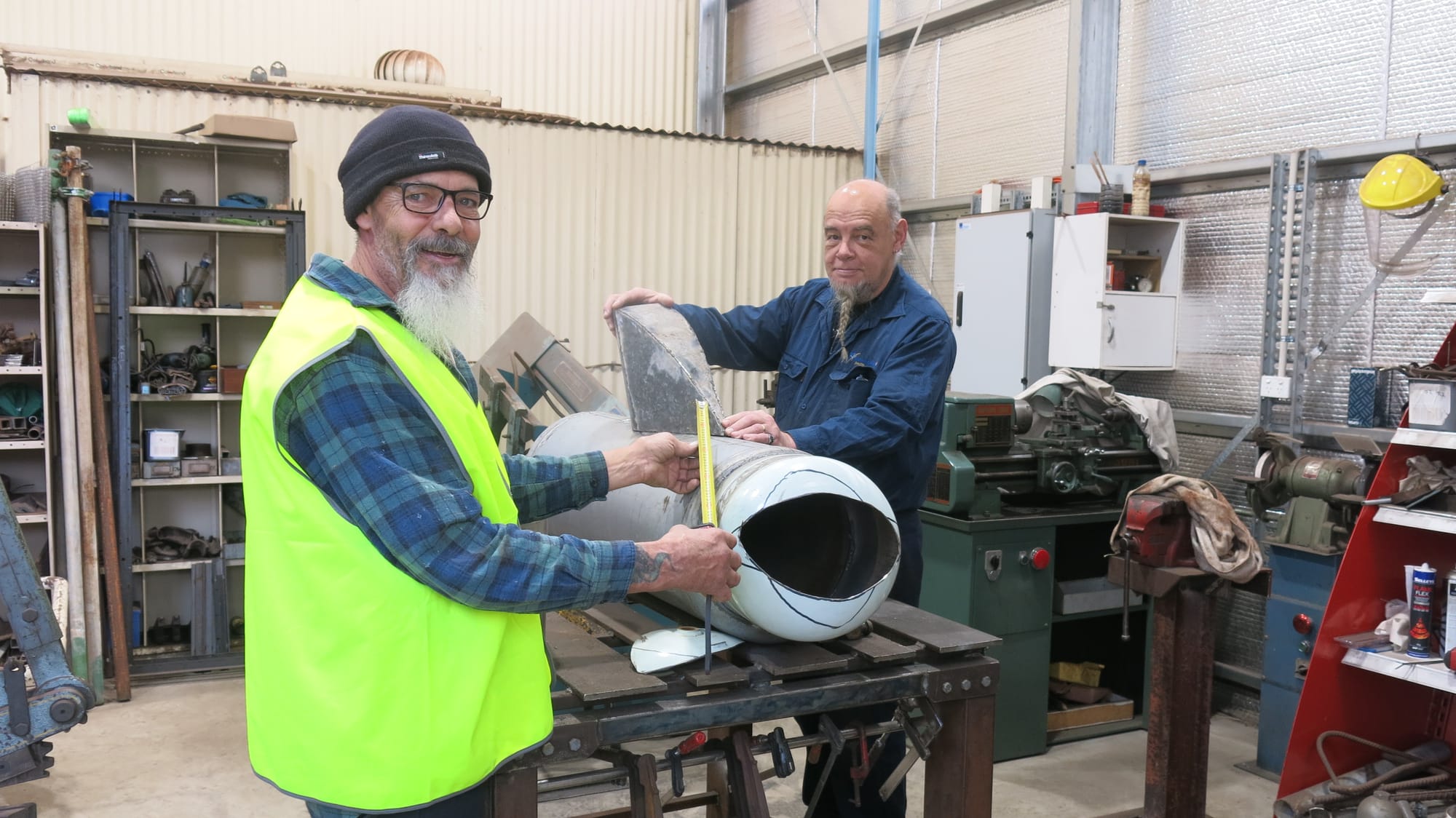 Metalwork at the men’s shed
