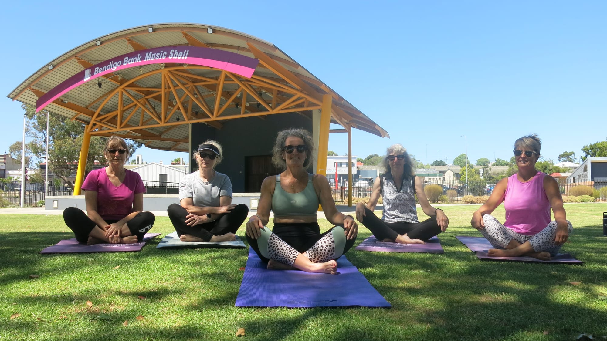 Yoga in a scenic setting