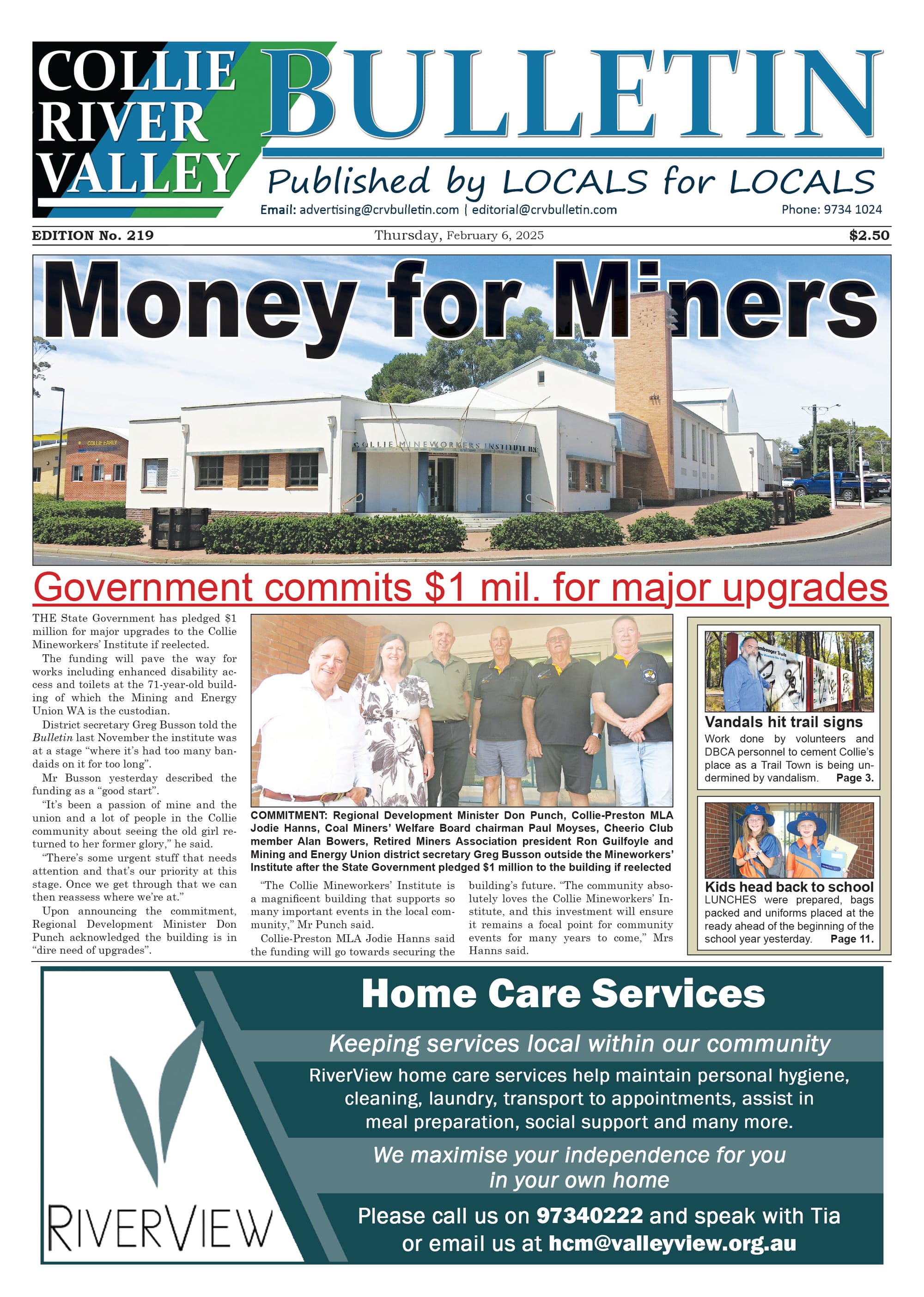 Collie River Valley Bulletin, February 6, 2025