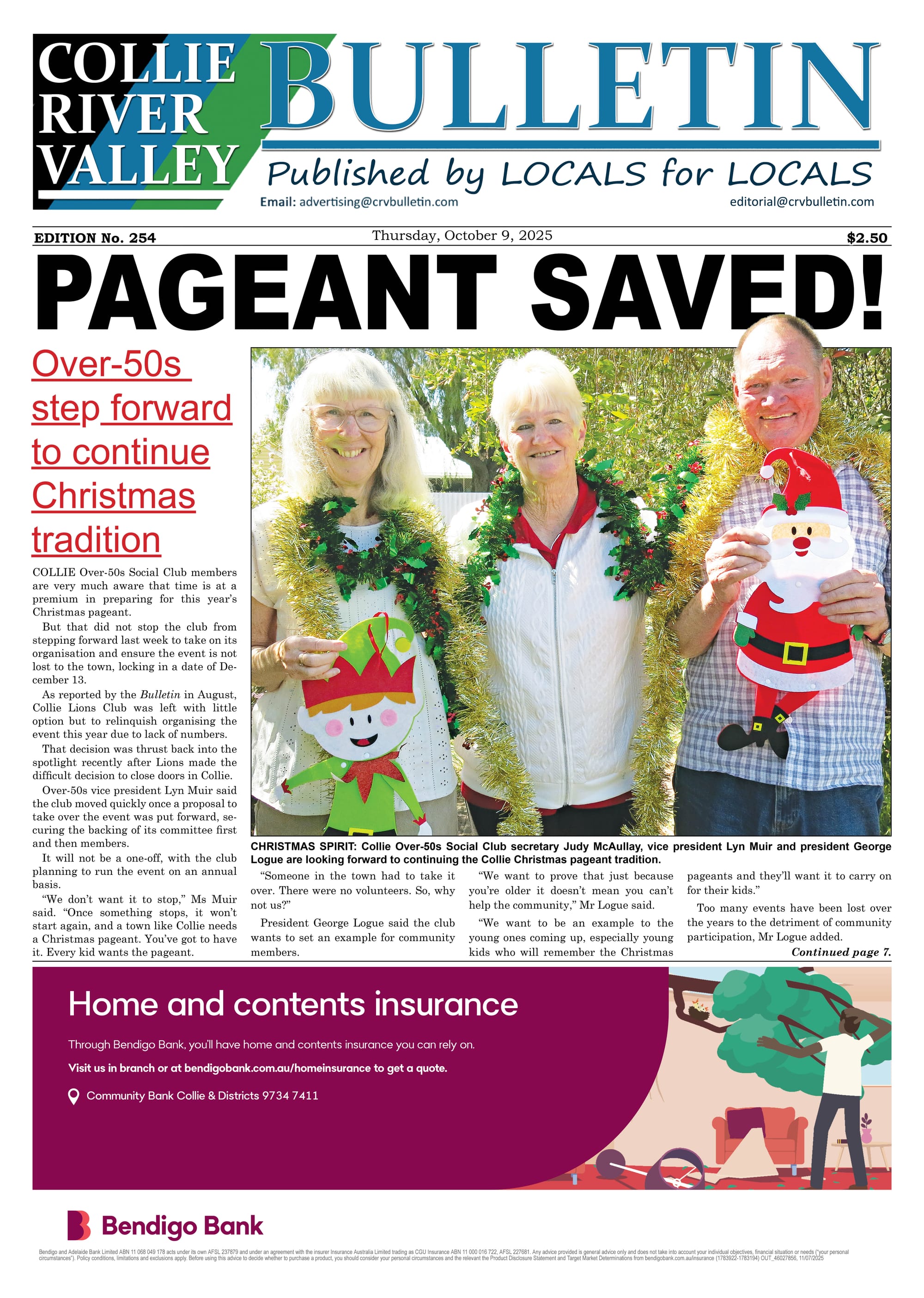 Collie River Valley Bulletin, October 9, 2025