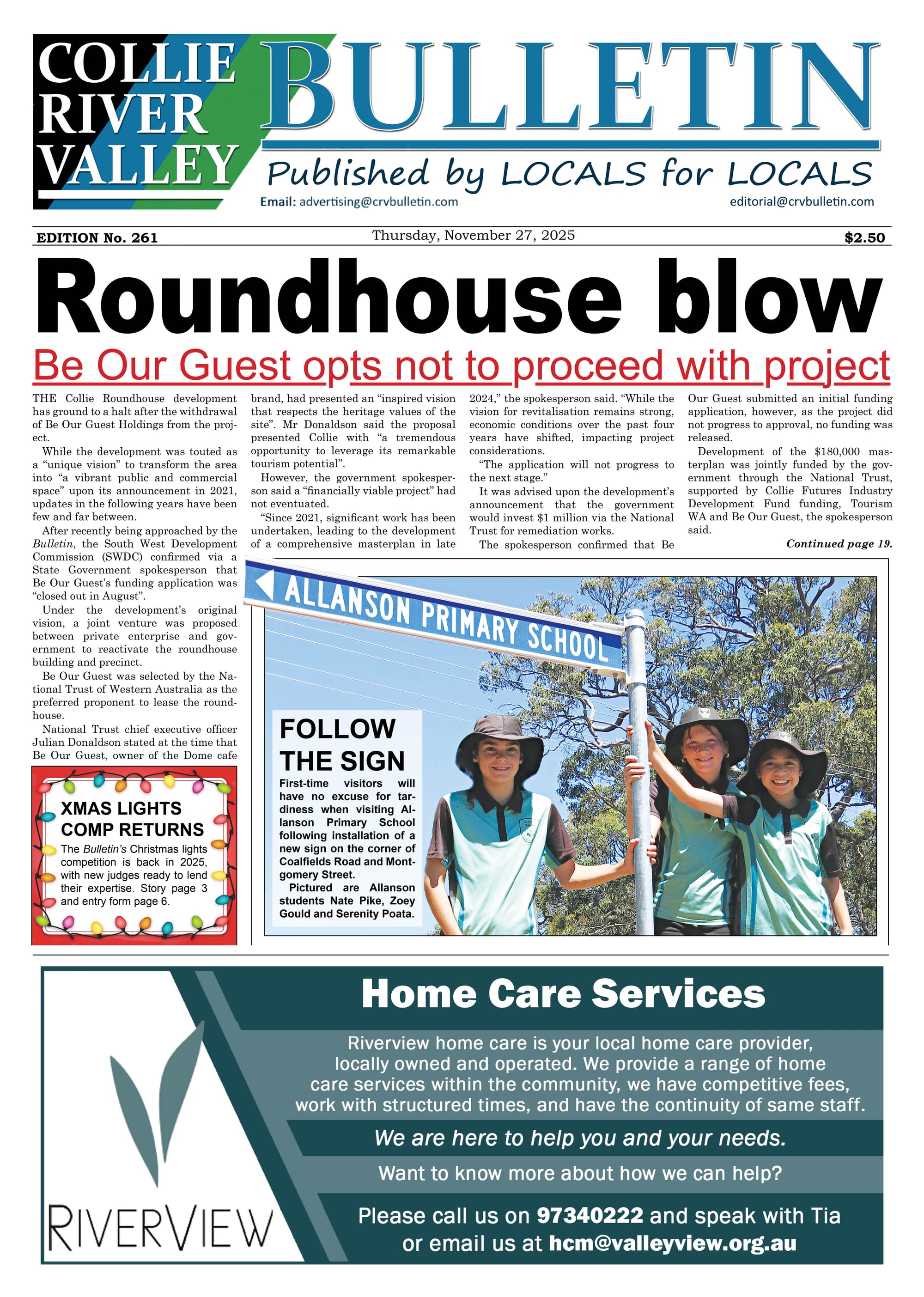 Collie River Valley Bulletin, November 27, 2025