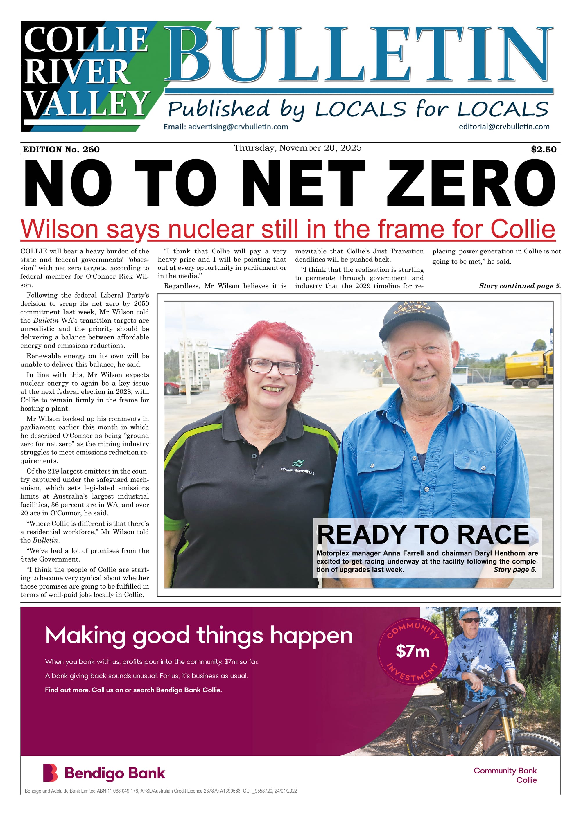 Collie River Valley Bulletin, November 20, 2025