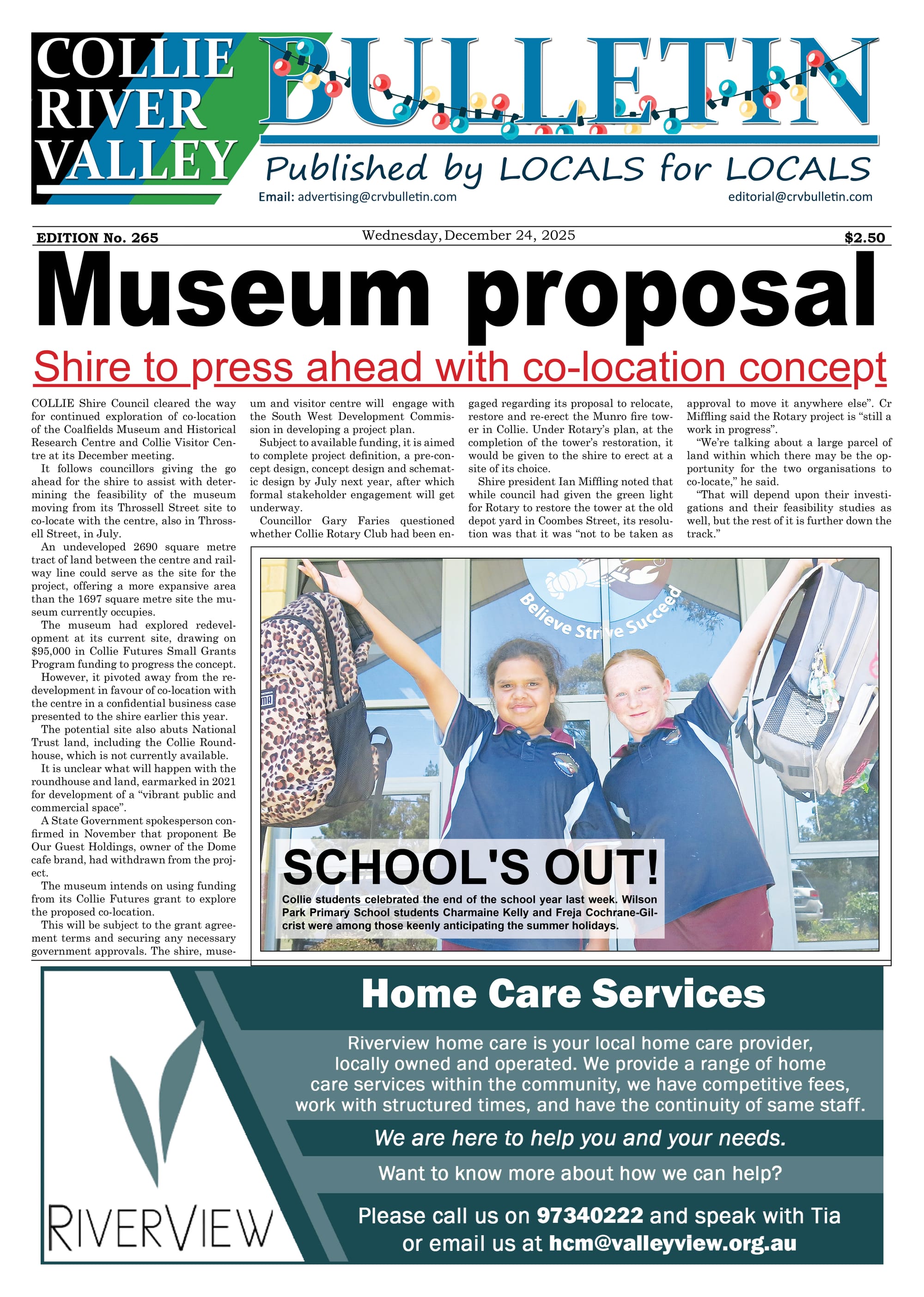 Collie Bulletin, December 24, 2025