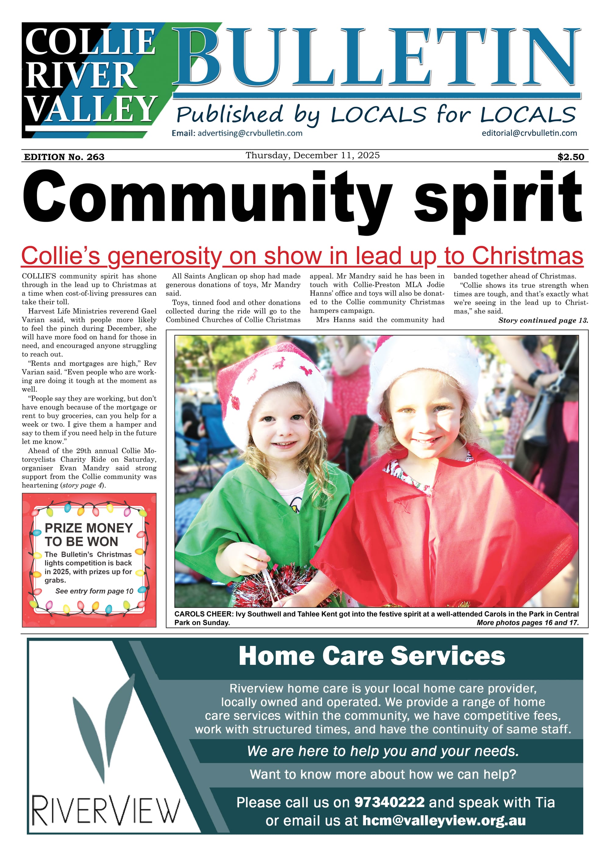 Collie River Valley Bulletin, December 11, 2025