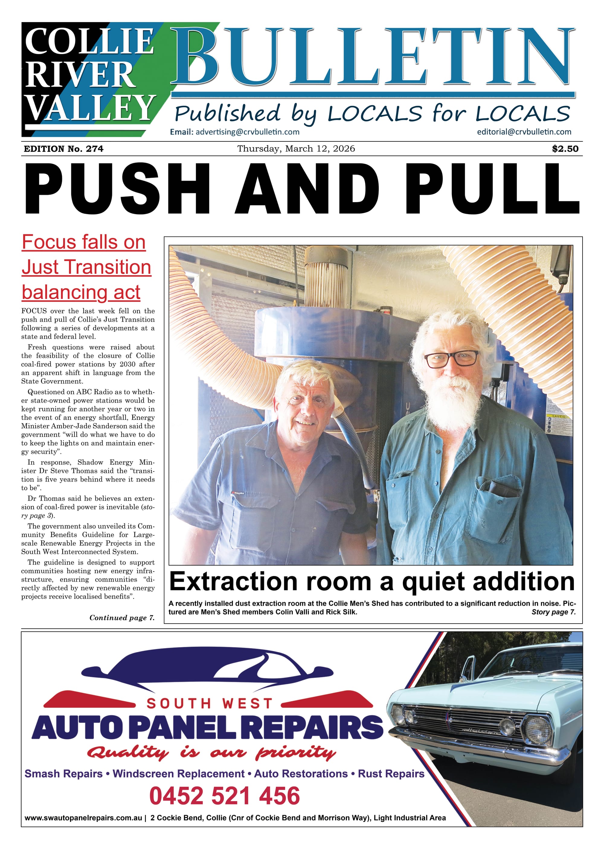 Collie River Valley Bulletin, March 12, 2026  post
                                image