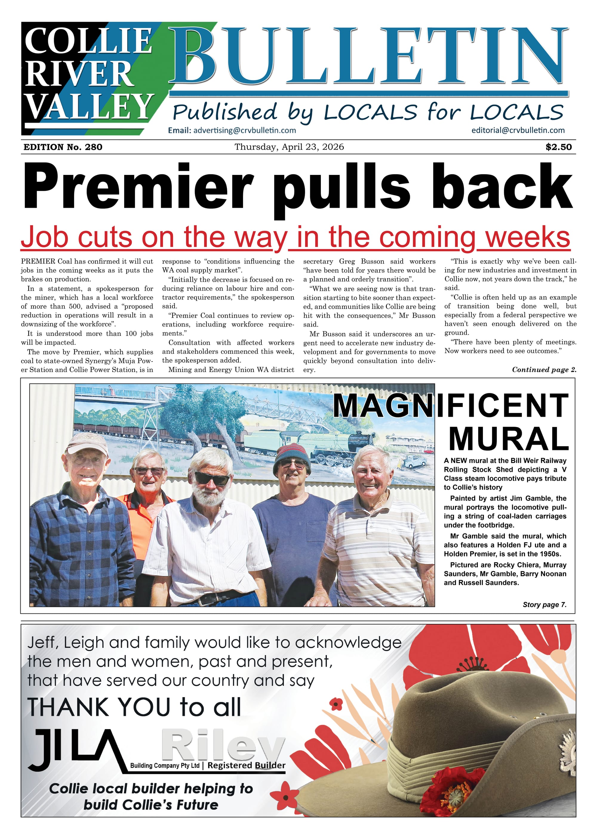 Collie River Valley Bulletin, April 23, 2026  post
                                image