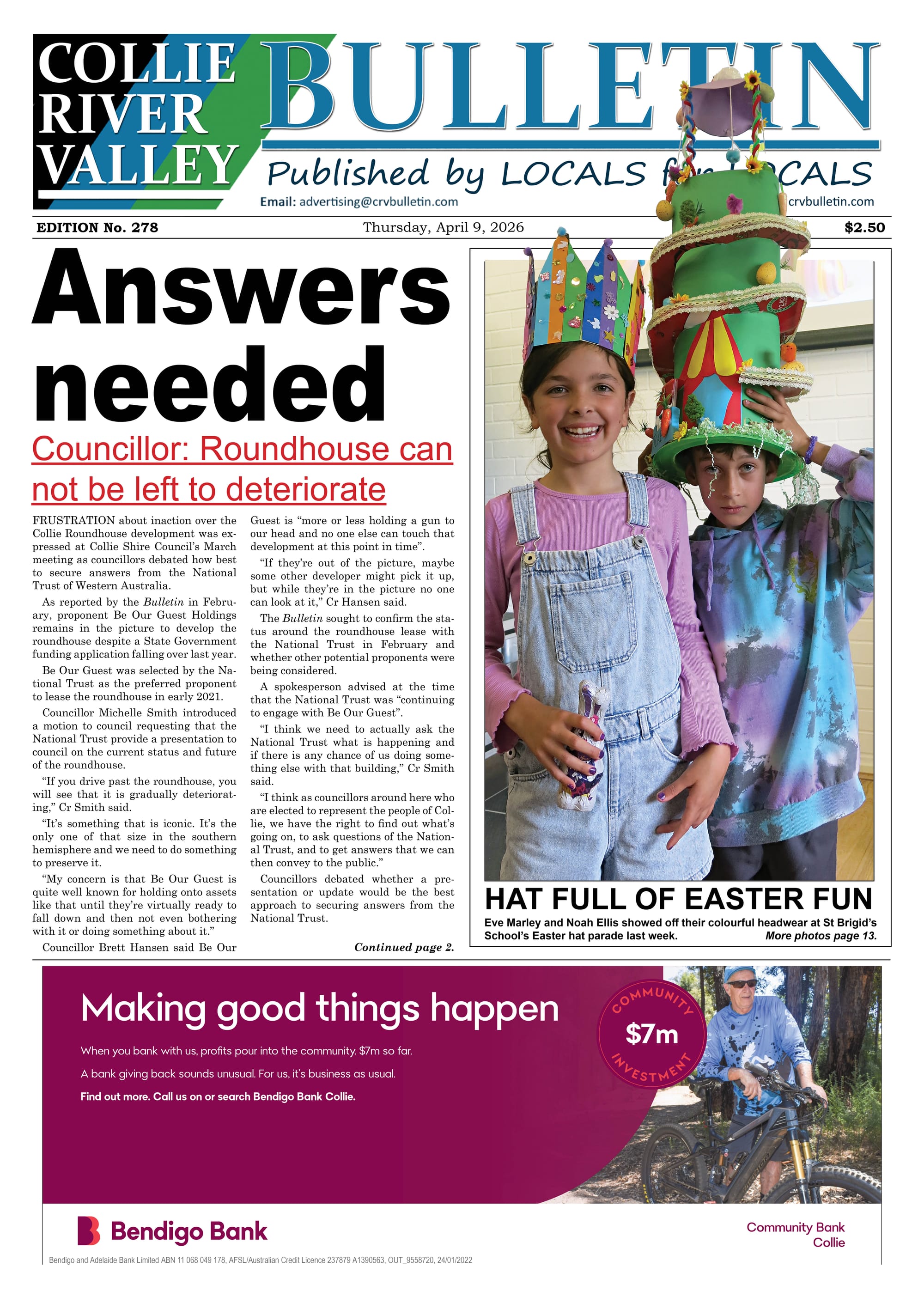 Collie River Valley Bulletin, April 9, 2026  post
                                image