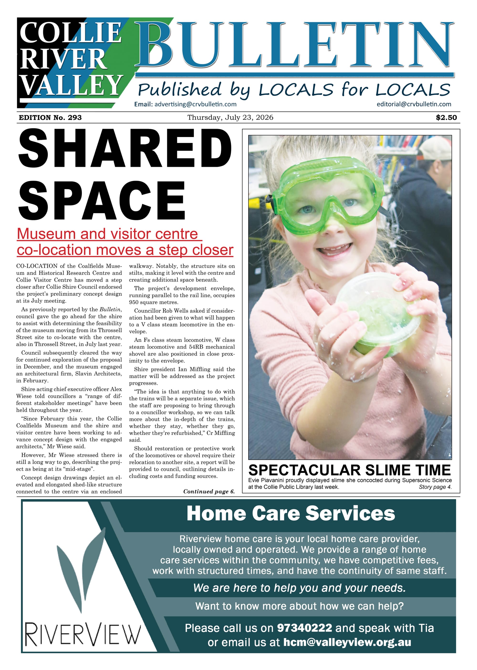 Collie River Valley Bulletin, July 23, 2026  post
                                image