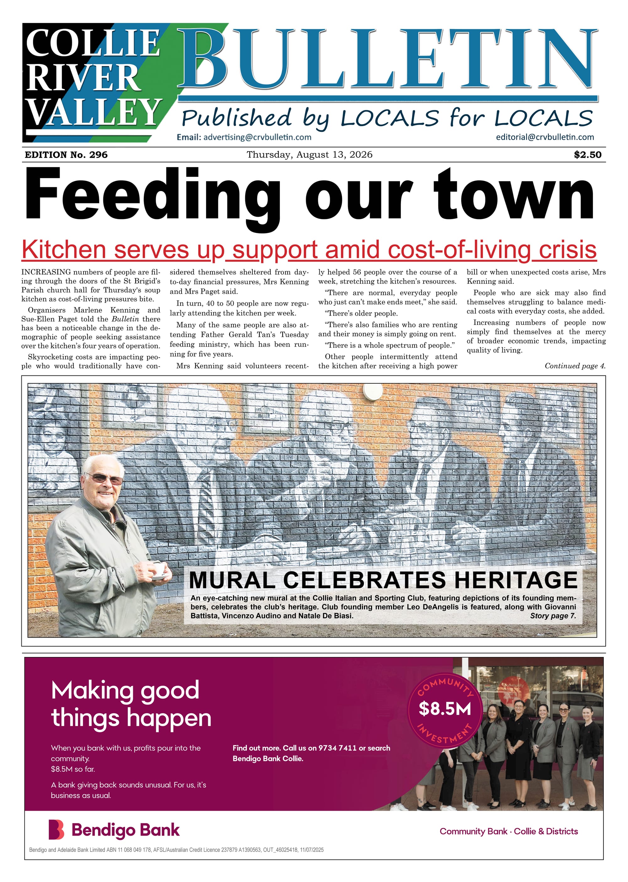 Collie River Valley Bulletin, August 13, 2026  post
                                image