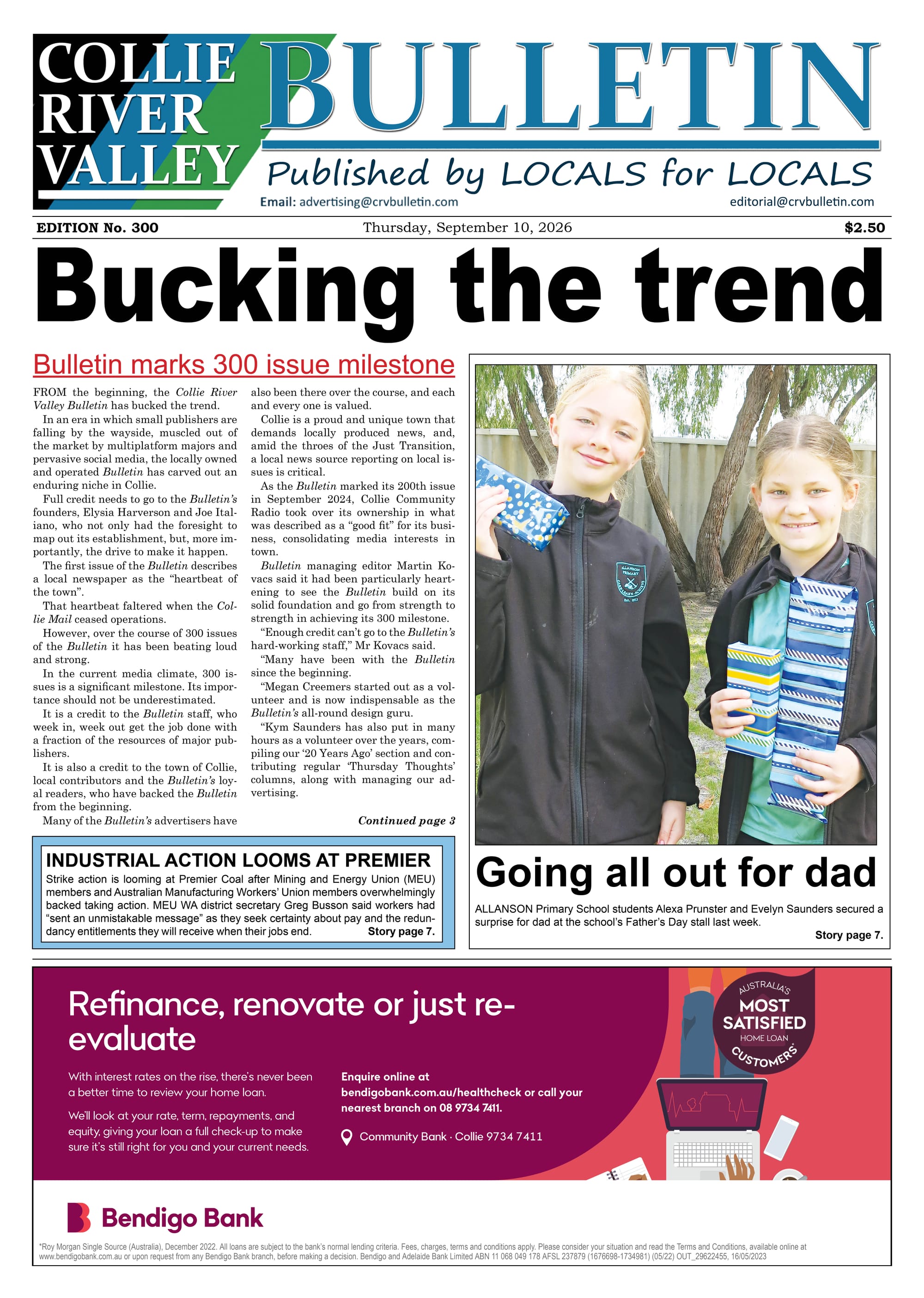 Collie River Valley Bulletin, September 10, 2026  post
                                image