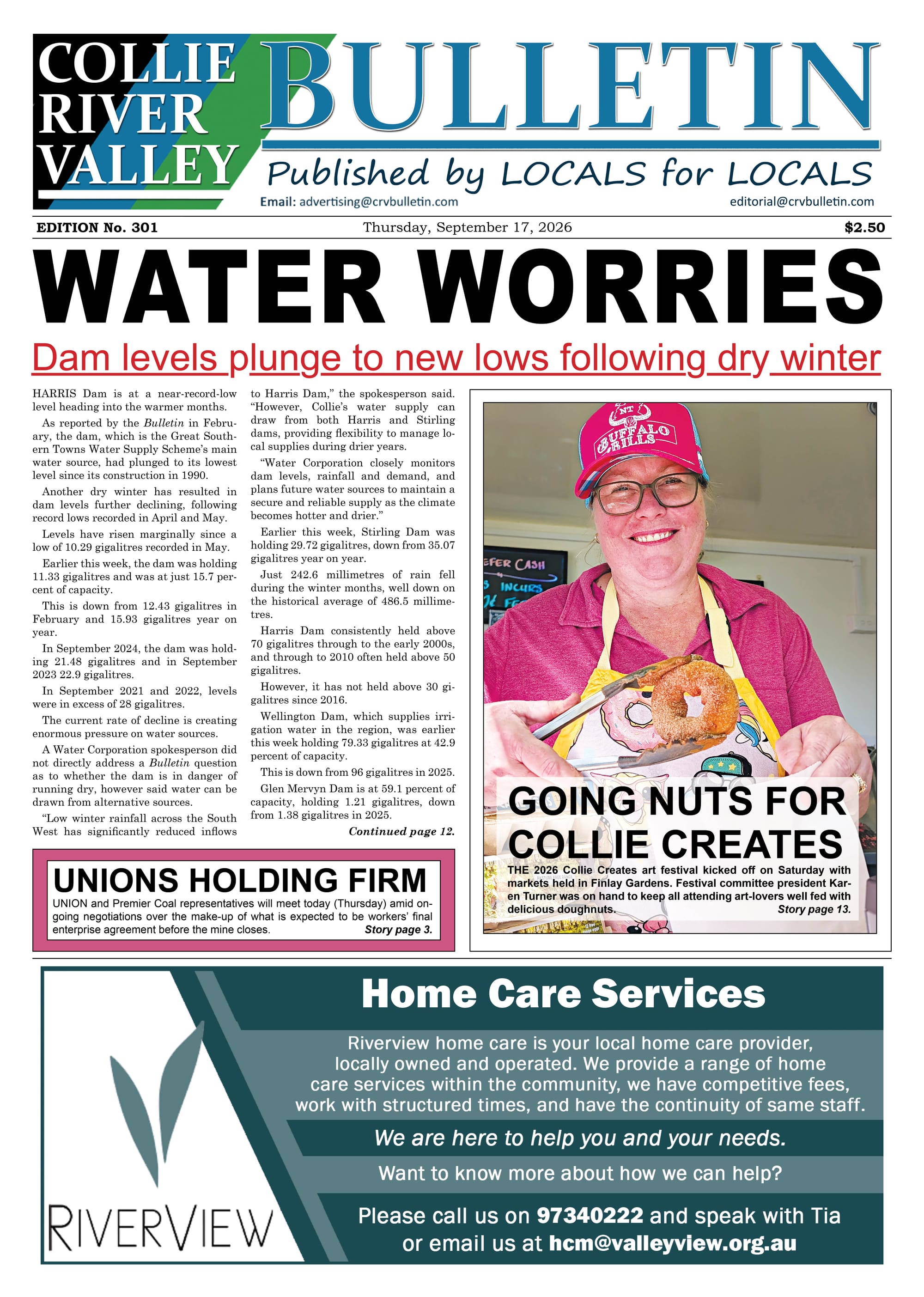 Collie River Valley Bulletin, September 17, 2026  post
                                image