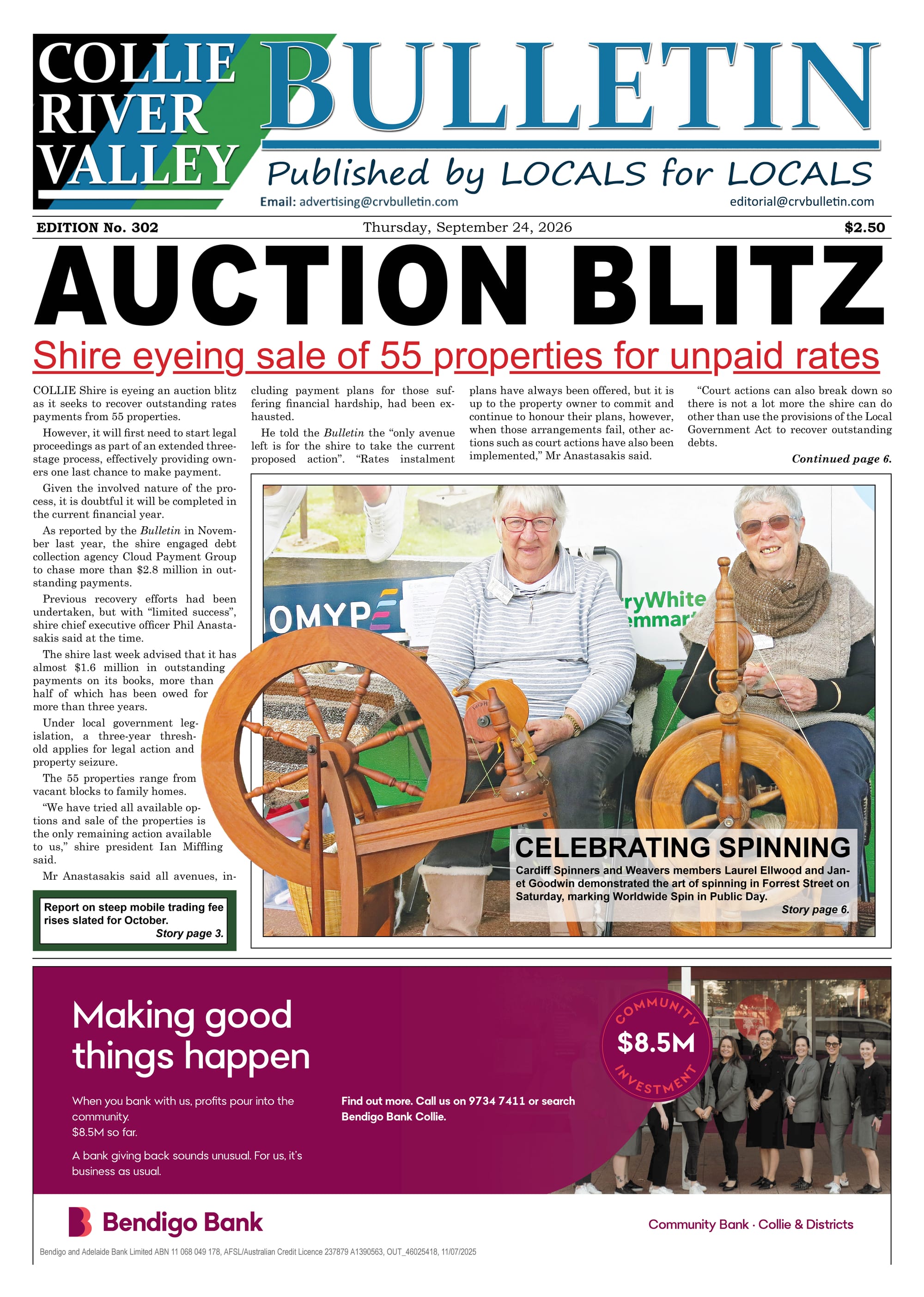 Collie River Valley Bulletin, September 24, 2026  post
                                image