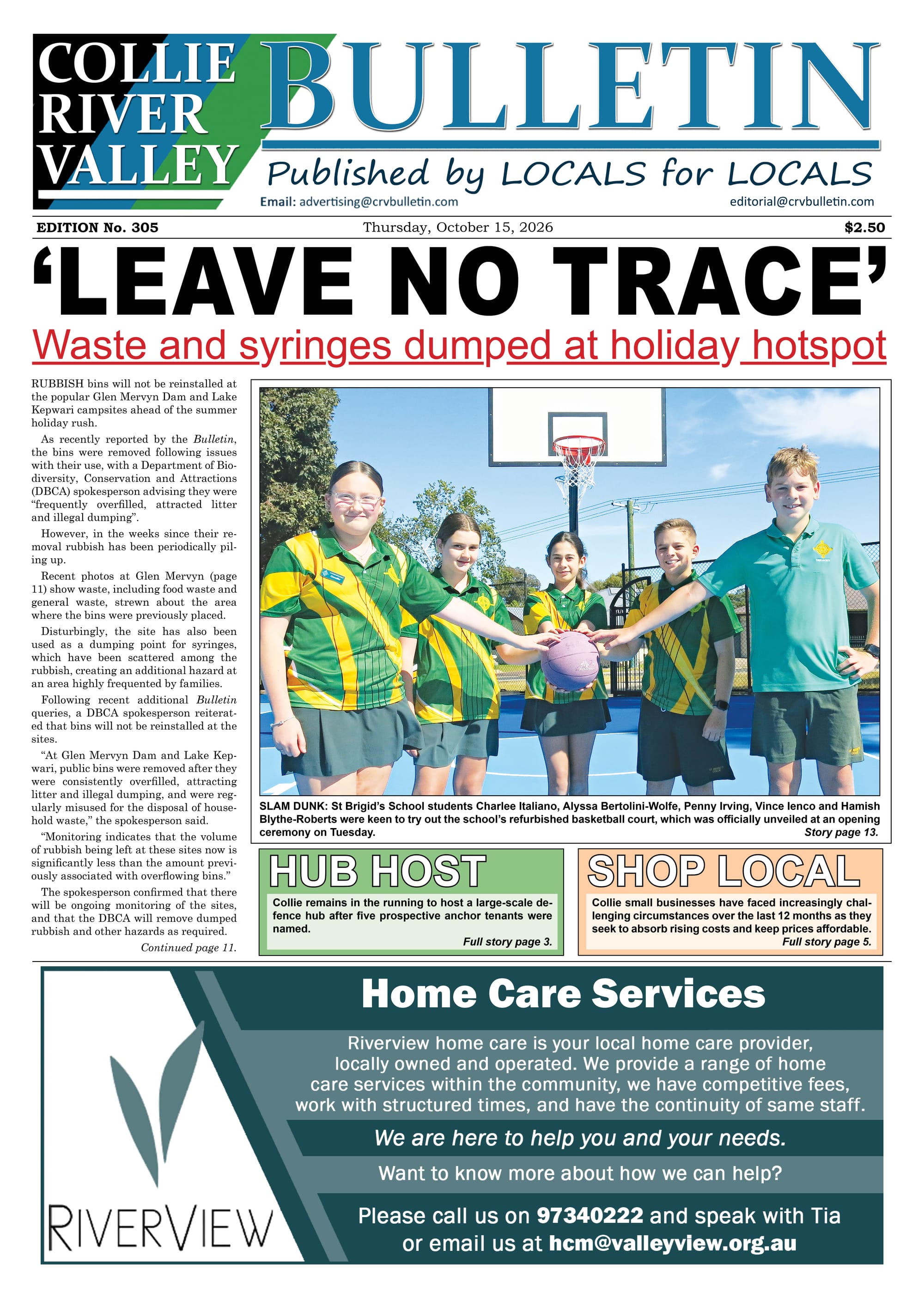 Collie River Valley Bulletin, October 15, 2026  post
                                image