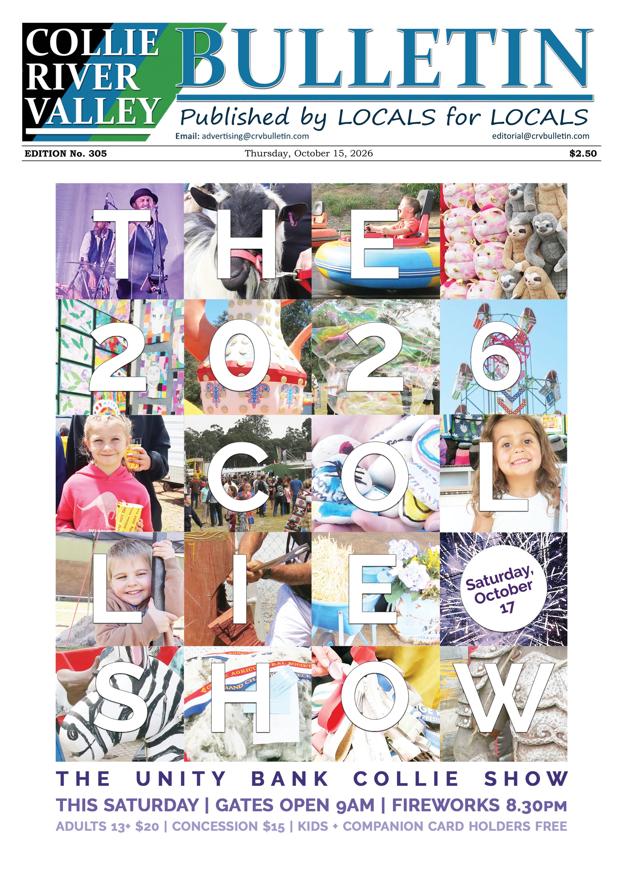Collie River Valley Bulletin, Collie Show wrap, October 15, 2026  post
                                image