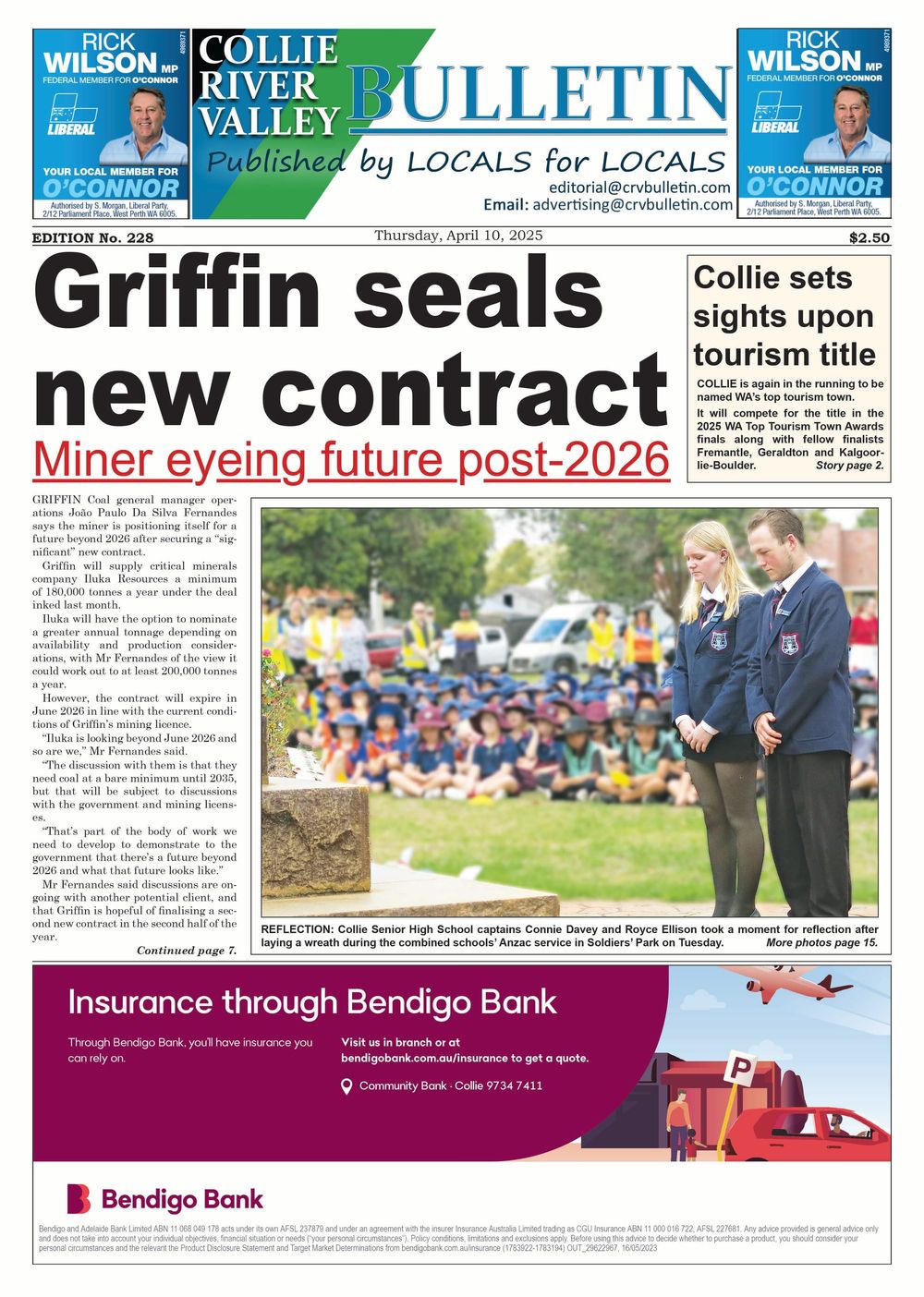 Collie River Valley Bulletin, April 10, 2025 post image