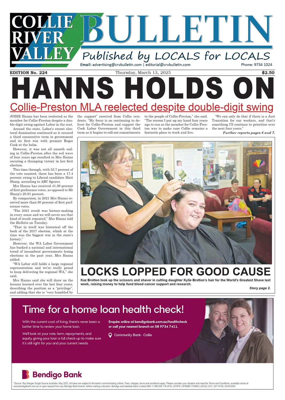 Collie River Valley Bulletin, March 13, 2025 post image