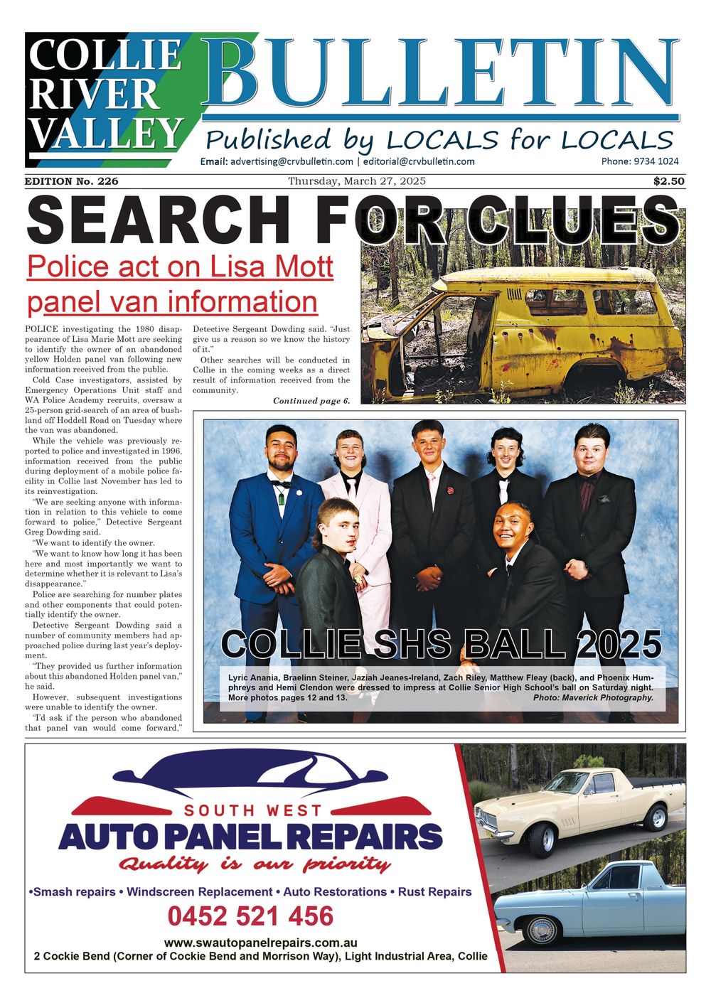 Collie River Valley Bulletin, March 27, 2025 post image
