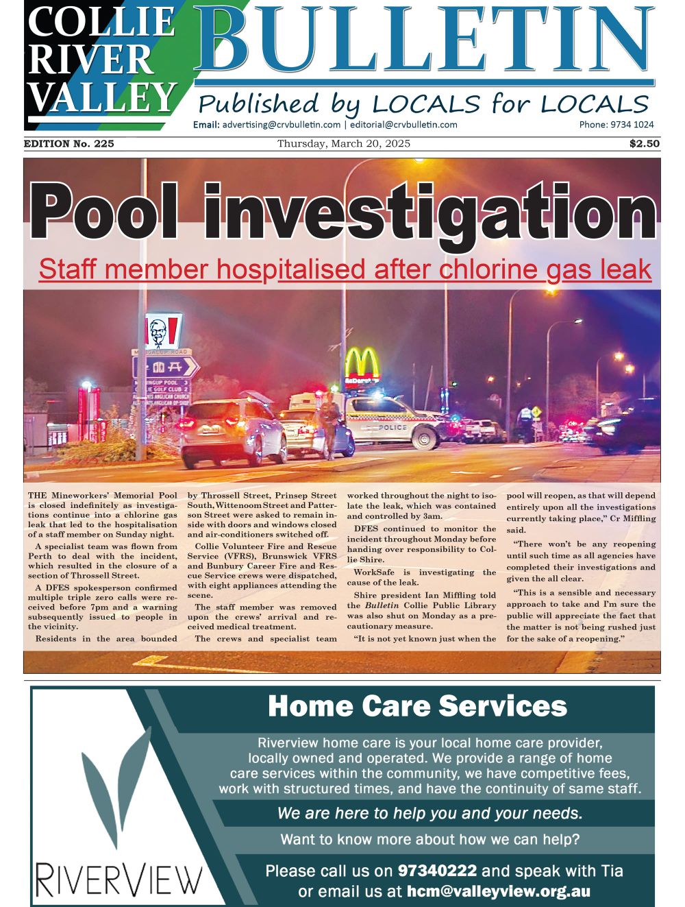 Collie River Valley Bulletin, March 20, 2025 post image