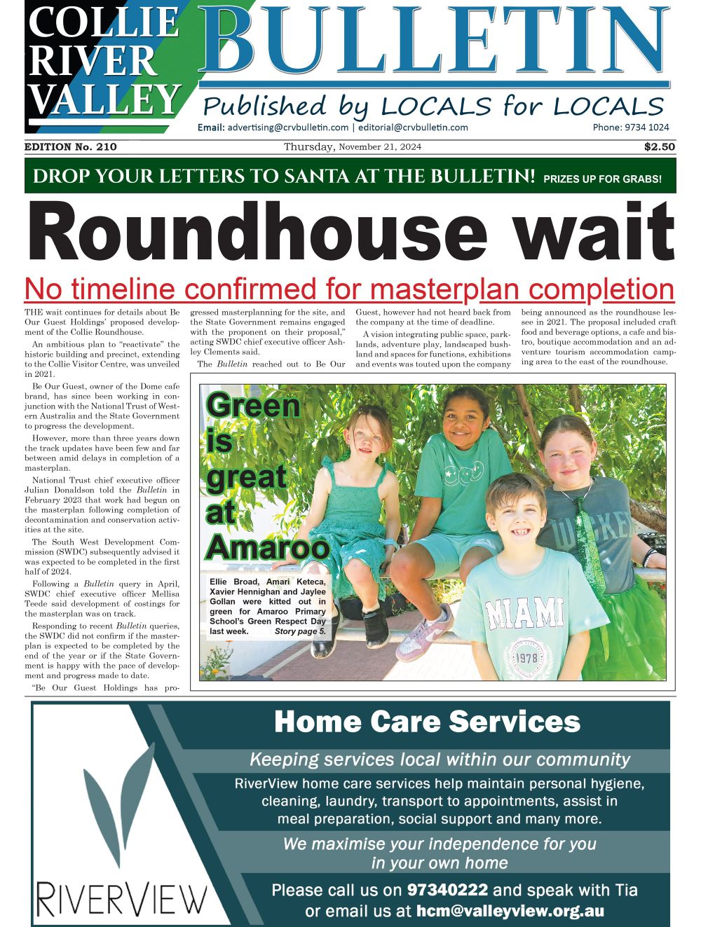 Collie River Valley Bulletin, November 21, 2024 post image
