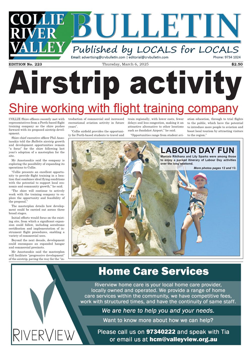 Collie River Valley Bulletin, March 6, 2025 post image