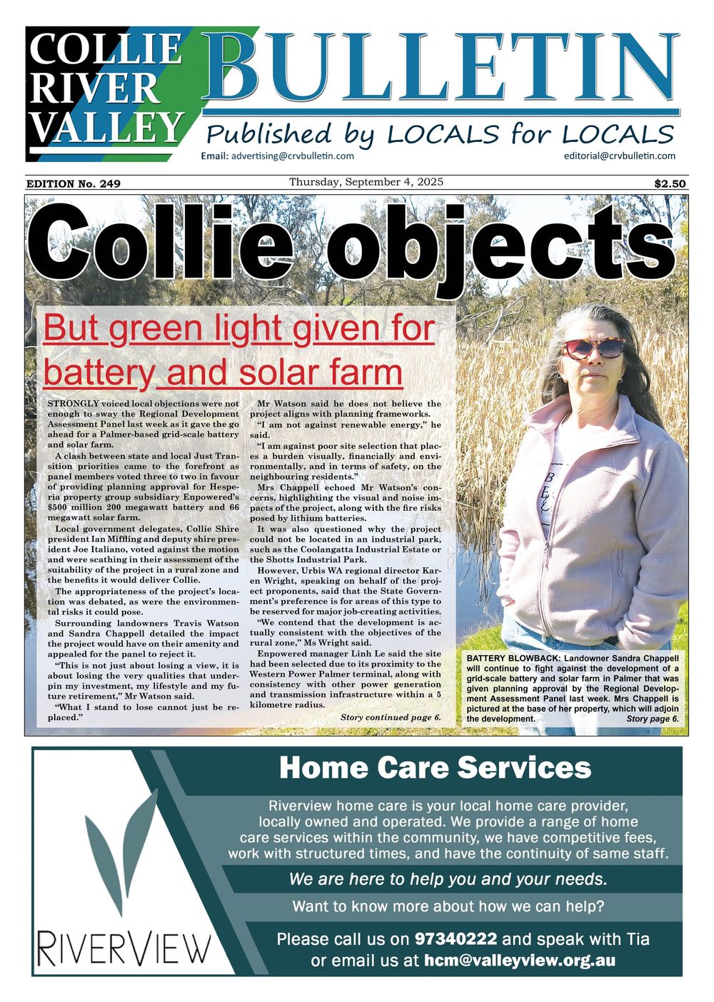 Collie River Valley Bulletin, September 4, 2025 post image
