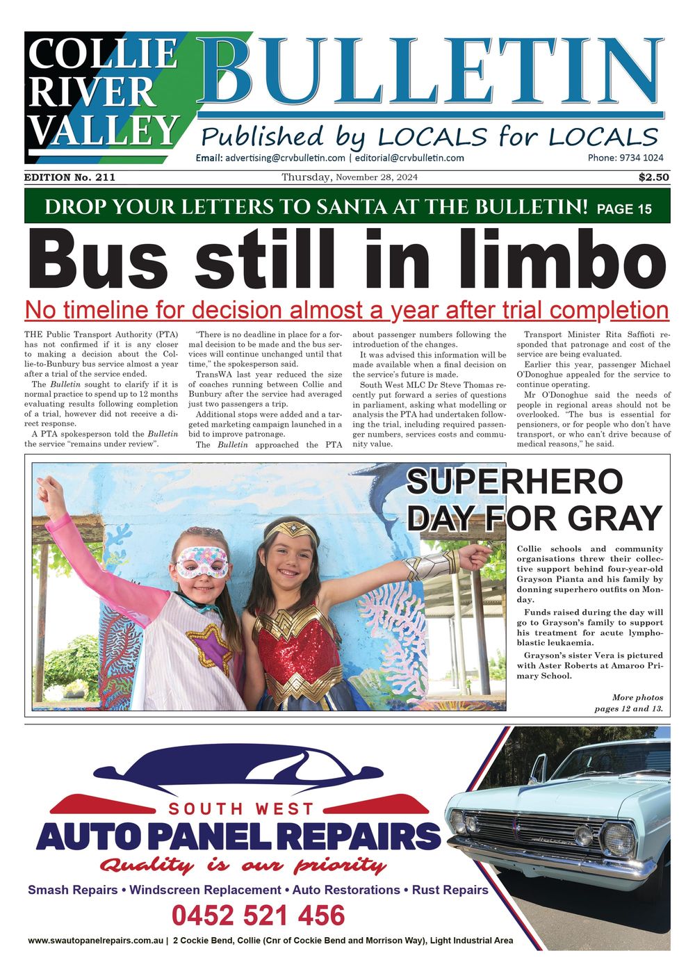 Collie River Valley Bulletin, November 28, 2024 post image