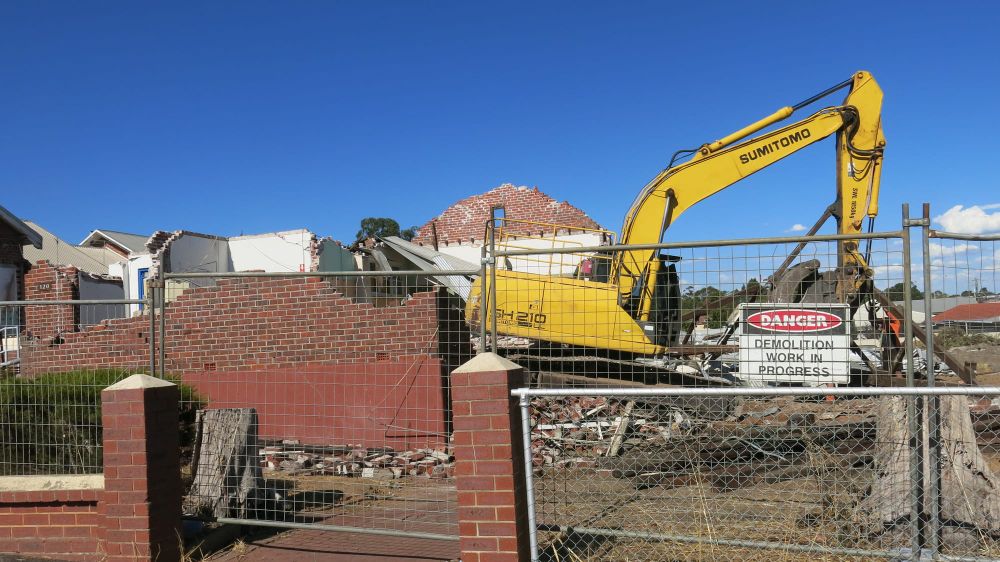Demolition of old St Brigid’s school building underway post image