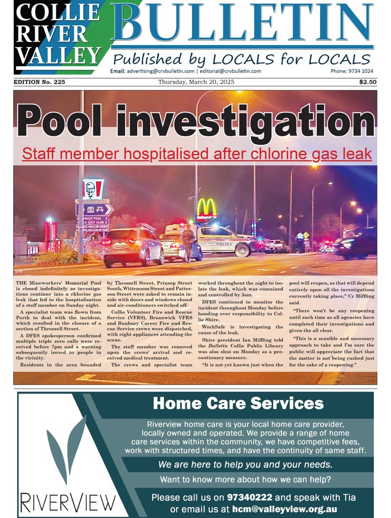 Collie River Valley Bulletin, March 20, 2025 post image