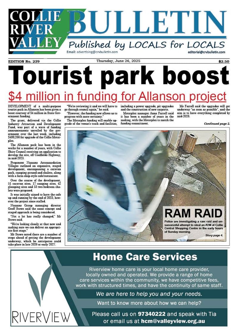 Collie River Valley Bulletin, June 26, 2025 post image
