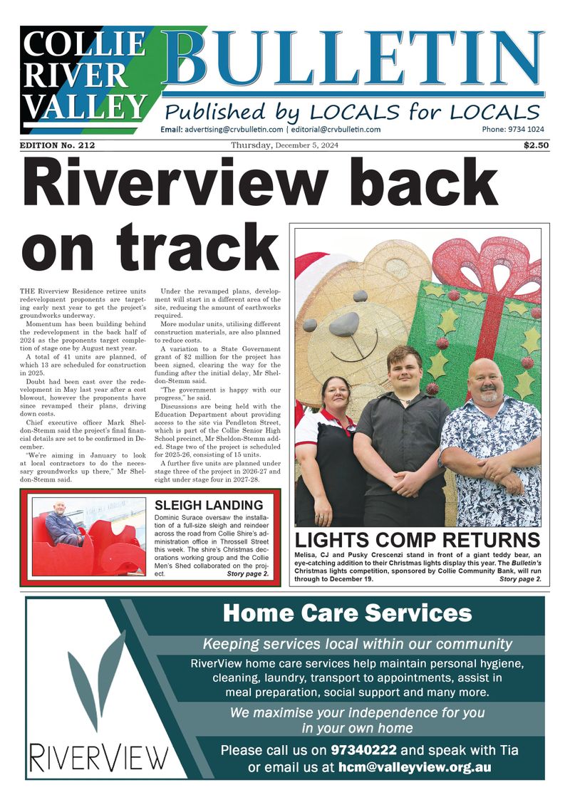 Collie River Valley Bulletin, December 5, 2024 post image
