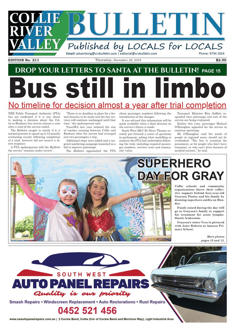 Collie River Valley Bulletin, November 28, 2024 post image