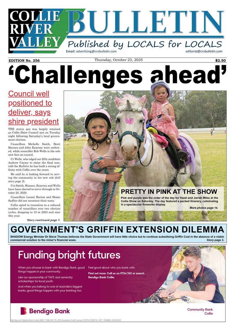 Collie River Valley Bulletin, October 23, 2025 post image