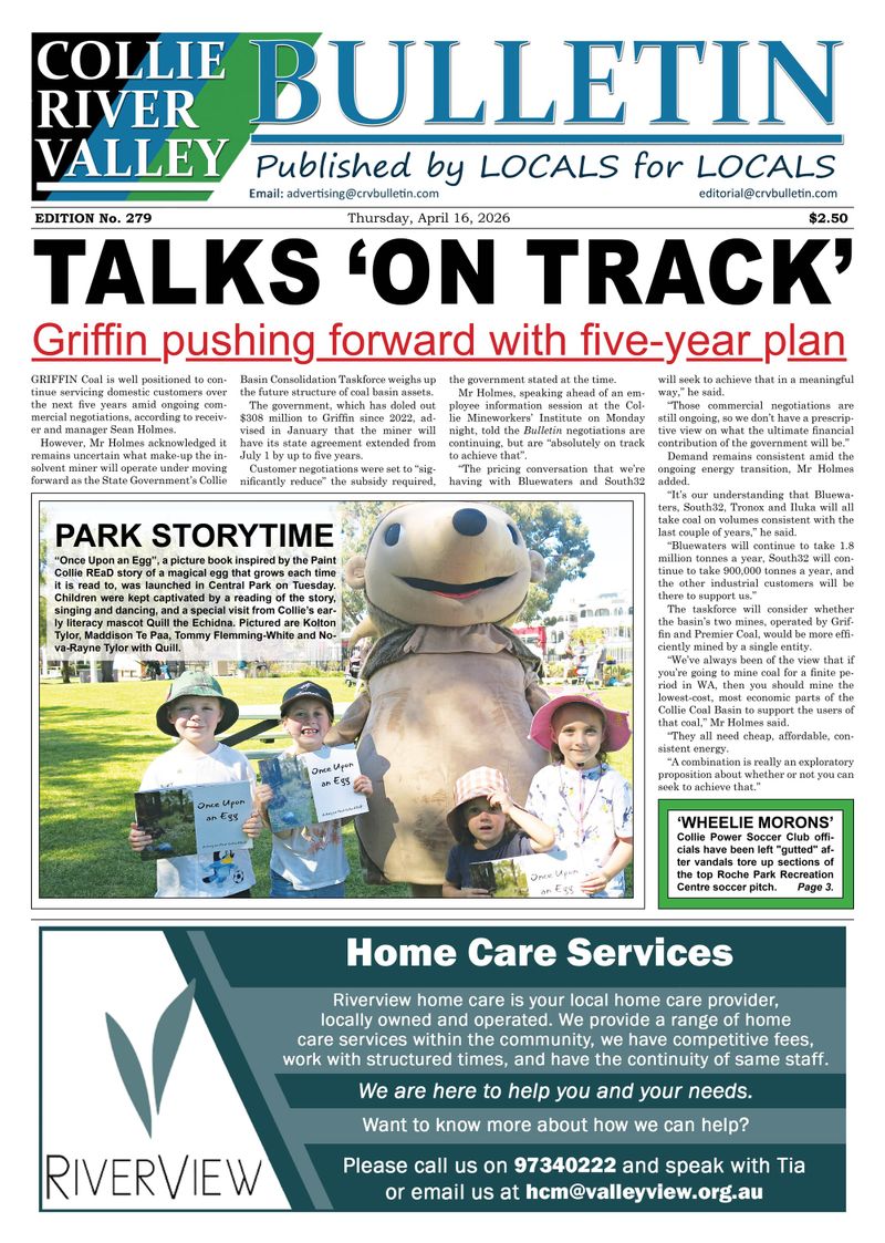 Collie River Valley Bulletin, April 16, 2026 post image
