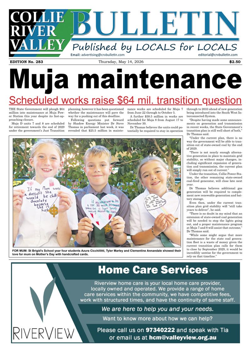 Collie River Valley Bulletin, May 14, 2026 post image