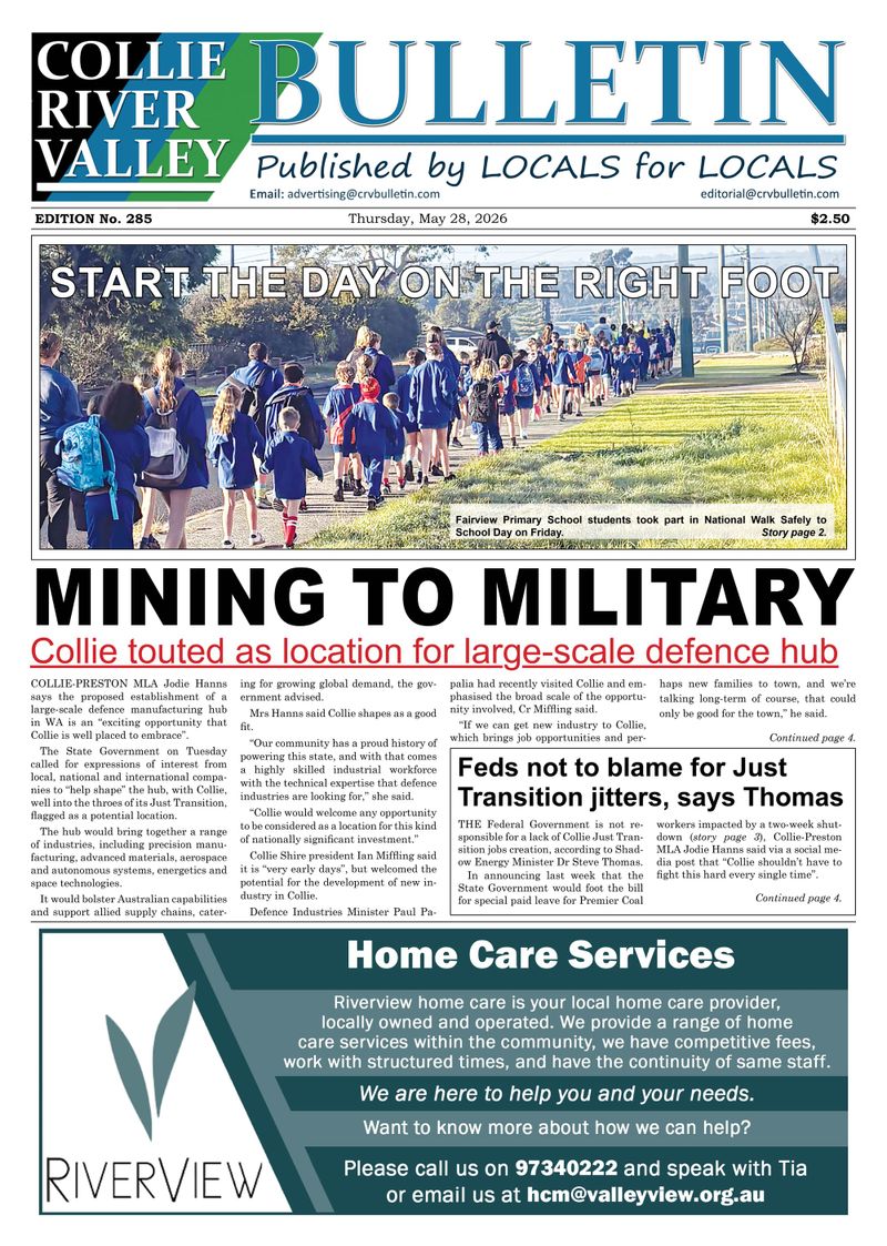 Collie River Valley Bulletin, May 28, 2026 post image