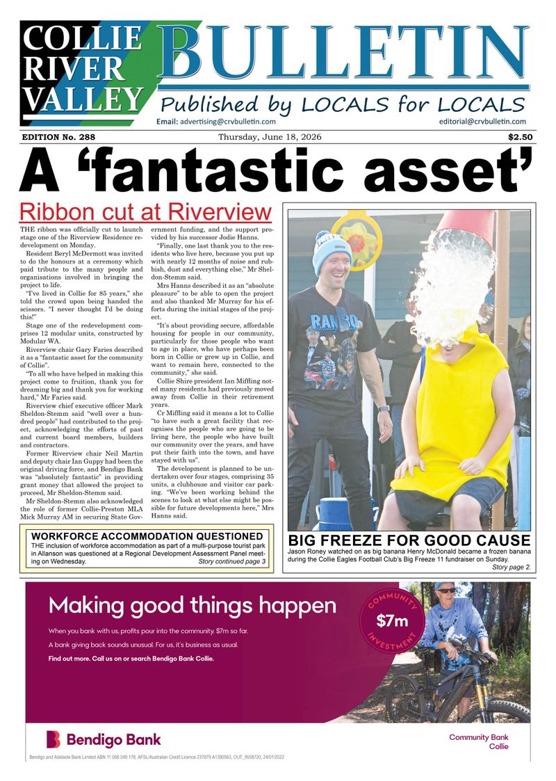 Collie River Valley Bulletin, June 18, 2026 post image