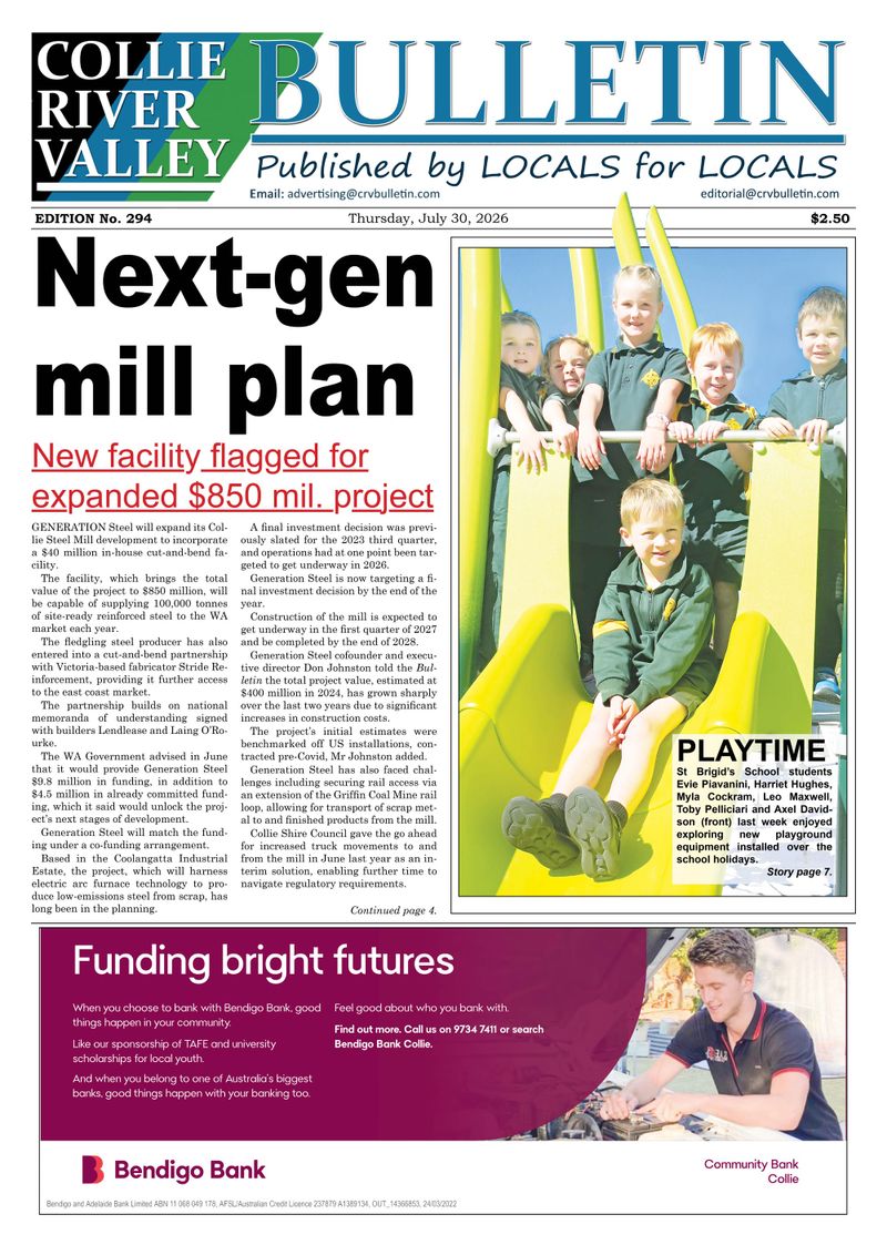 Collie River Valley Bulletin, July 30, 2026 post image