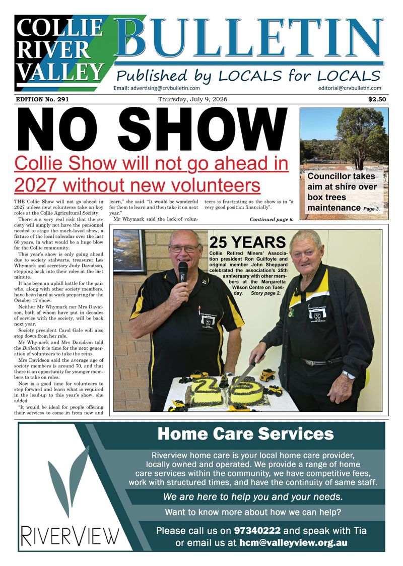 Collie River Valley Bulletin, July 9, 2026 post image