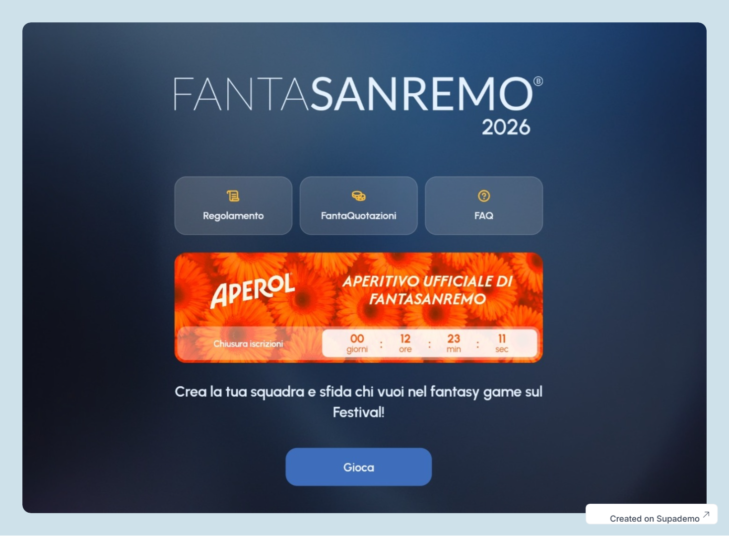 Vai su fantasanremo.com o scarica l'app ufficiale FantaSanremo.