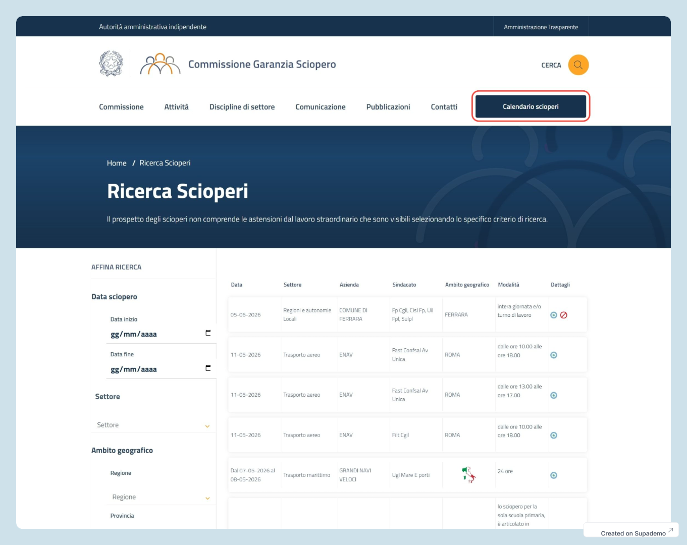 come sapere se c'è sciopero treni domani - calendario scioperi - CGSSE - Commissione di Garanzia